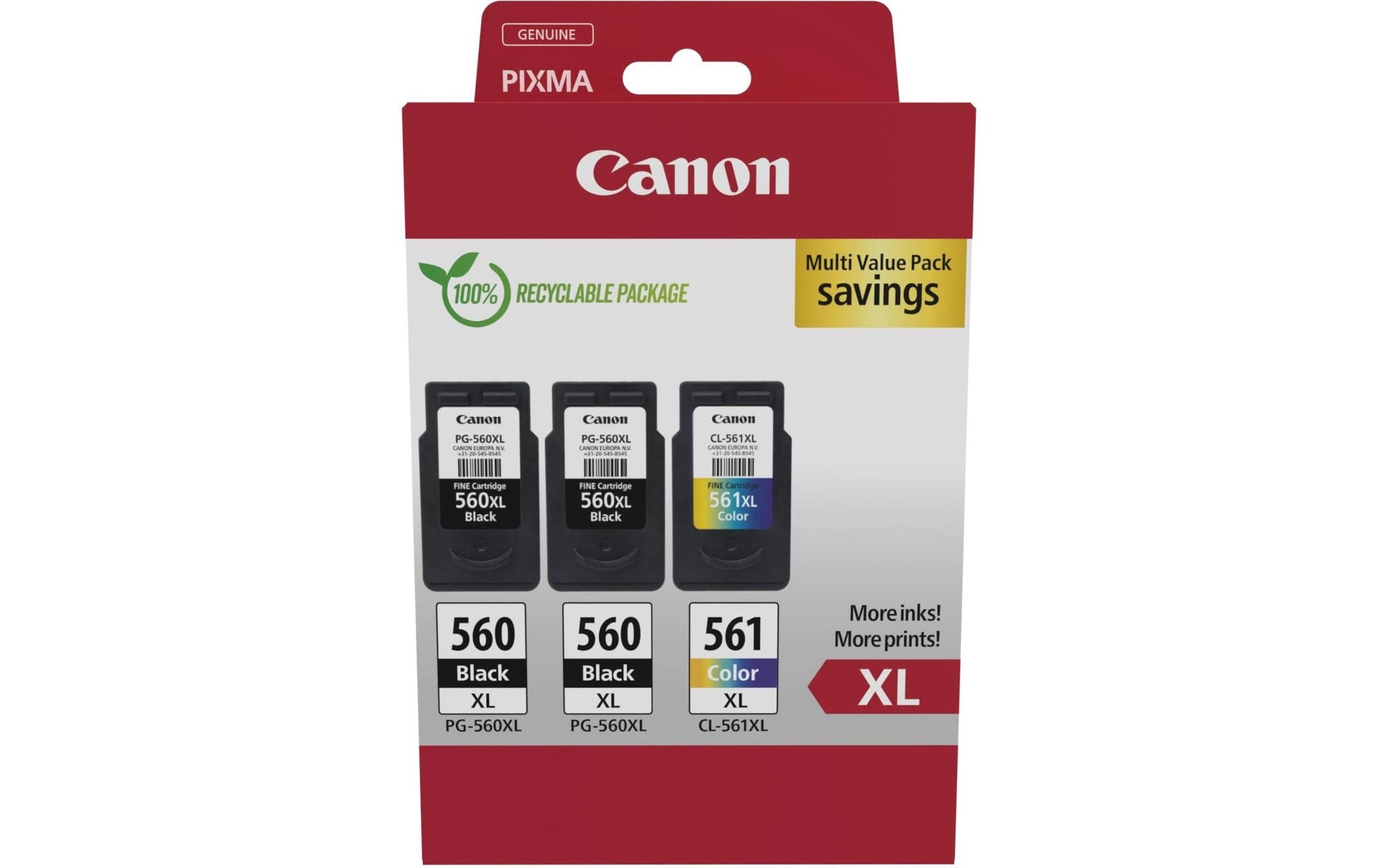 Canon Tintenpatronen-Multipack PG-560XL/CL-561XL, XL
