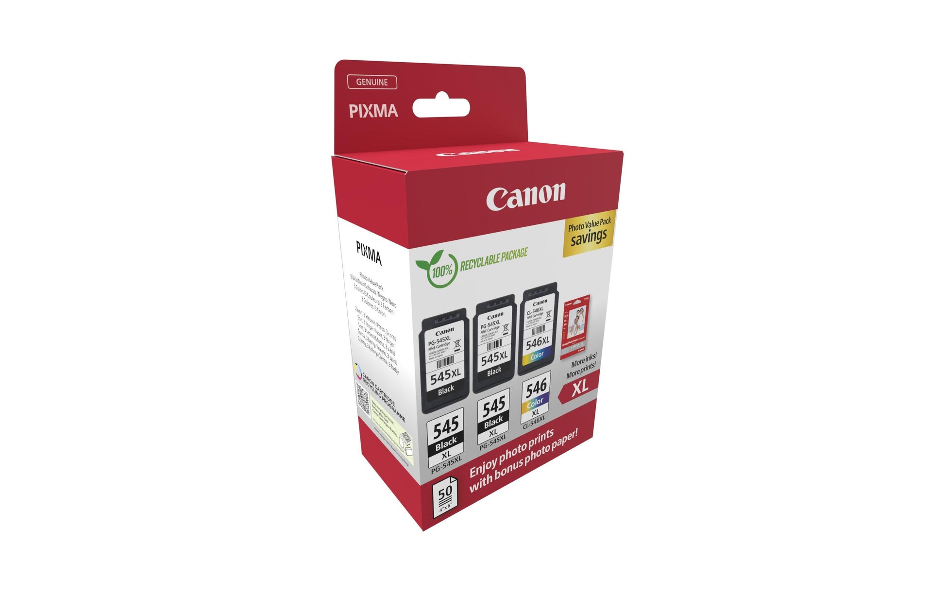 Canon Tintenpatronen-Multipack PG-545/CL-546, 3er-Pack – für PIXMA