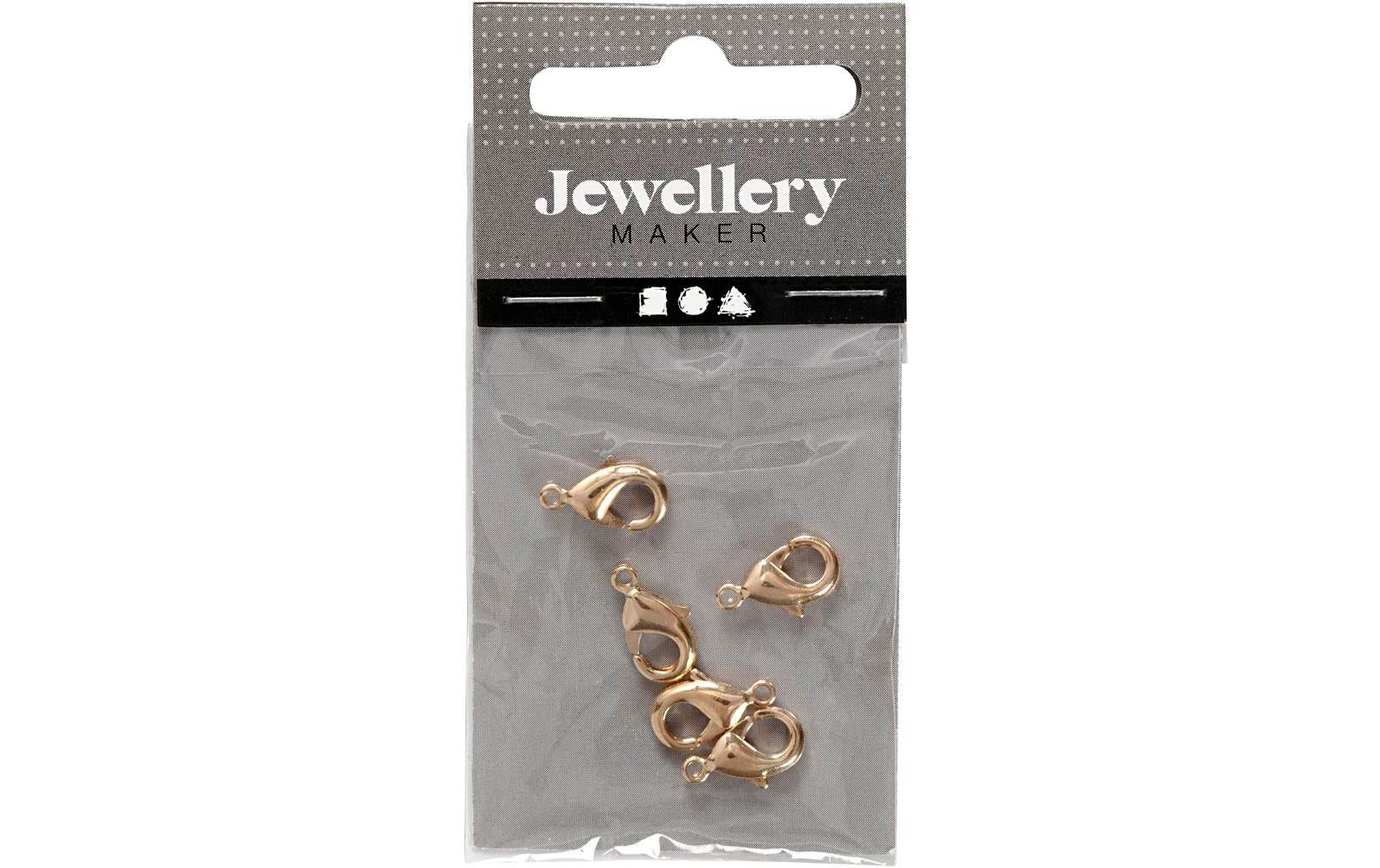 Creativ Company Karabiner-Verschluss, Metall – Gold – Ø 10,1 mm – 5 Stk.