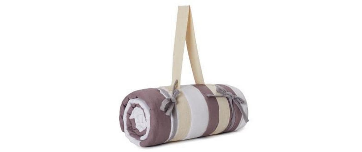 URBANARA Wohndecke – Baumwolle, Polyester, Taupe & Natur – 120 × 180 cm