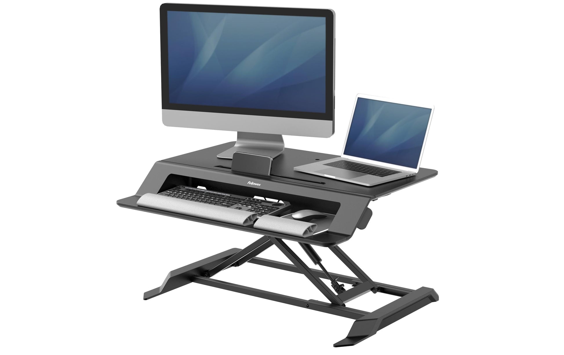 Fellowes Stehtisch – Schwarz – für Lotus Monitorarm, Lotus Doppel-Monitorarm – höhenverstellbar