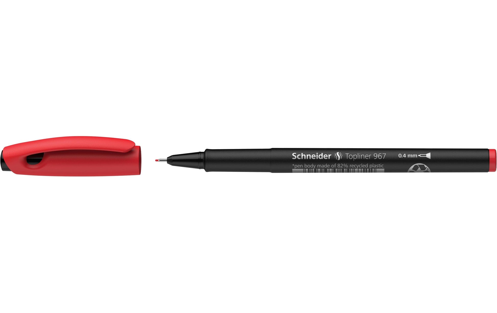 Schneider Schreibgeräte Schneider Topliner 967 Fineliner 0,4 mm – rot