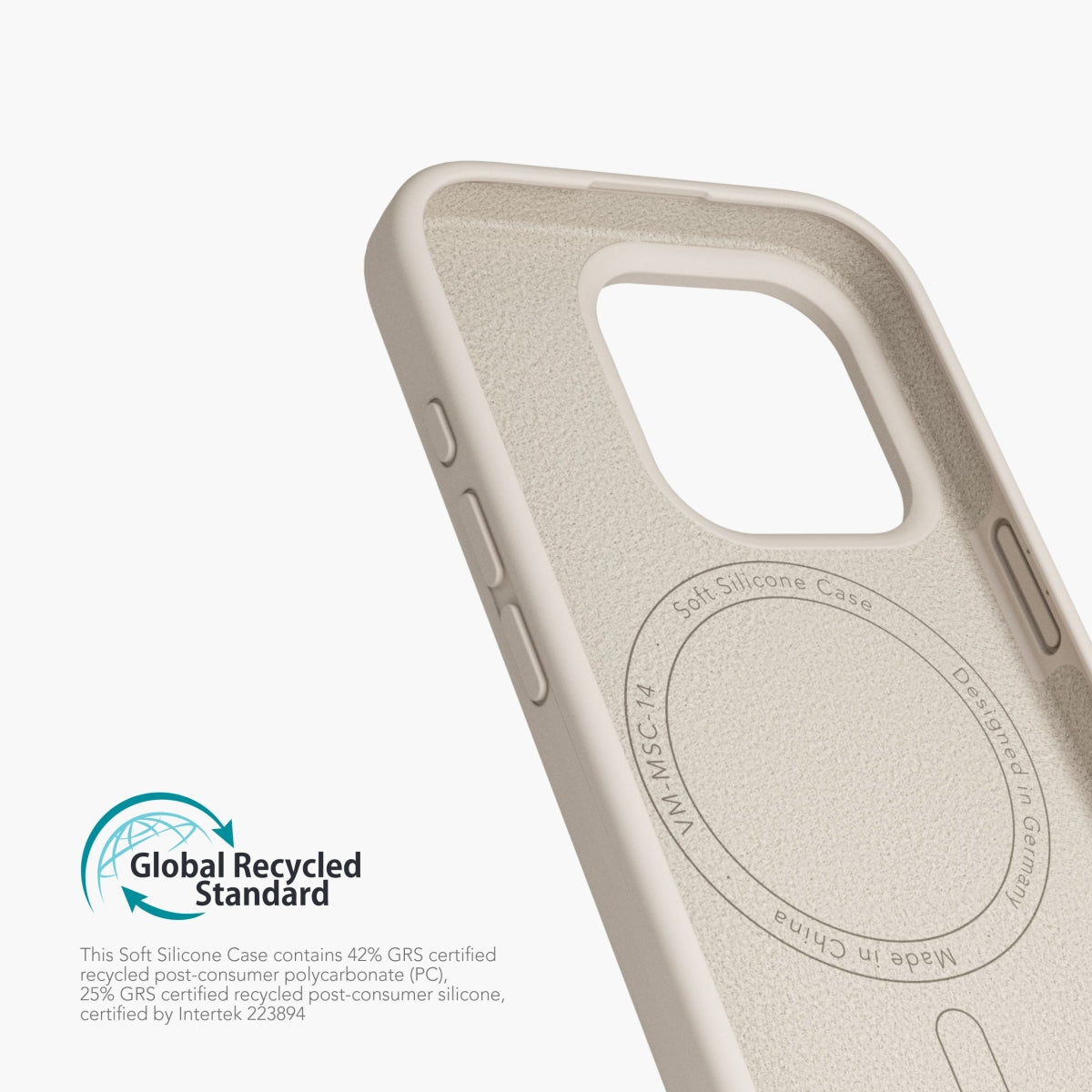 Vonmählen Backcover – für Apple iPhone 16 Pro – beige – Silikon – MagSafe-kompatibel, stossfest