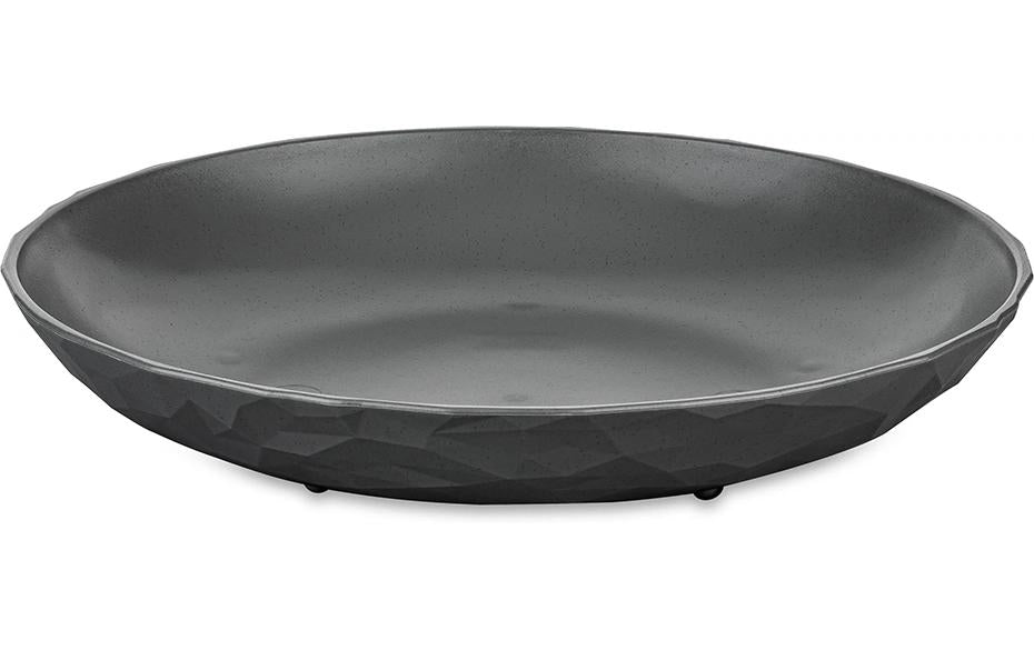 Koziol Suppenteller Club Plate – Ø 22 cm, Kunststoff (biozirkulär), Grau, spülmaschinenfest
