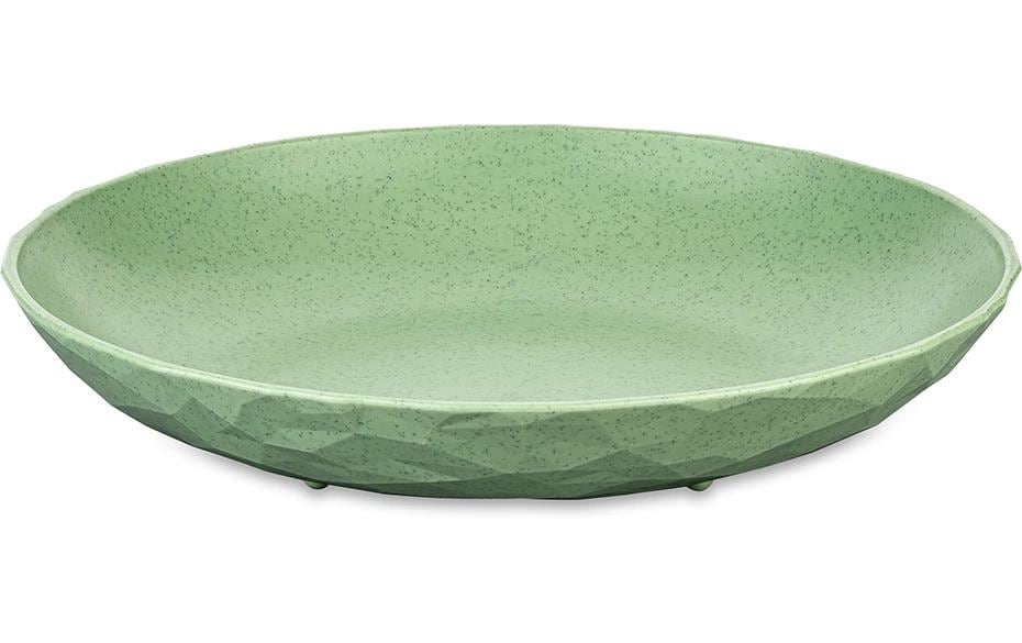 koziol Suppen- & Pastateller – Ø 22 cm, H 3,5 cm, Kunststoff (biozirkulär), Grün, spülmaschinenfest