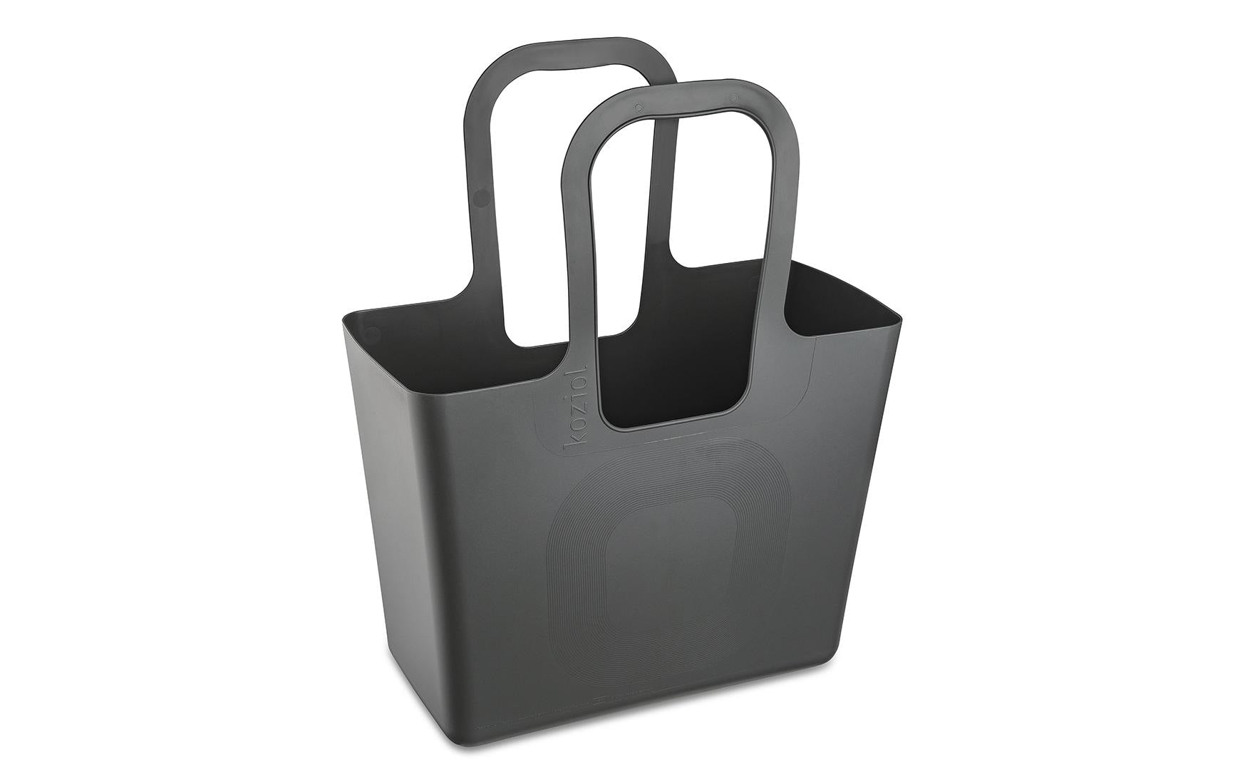 Koziol Einkaufstasche XL – 44 × 54 × 21,5 cm – Kunststoff – Grau