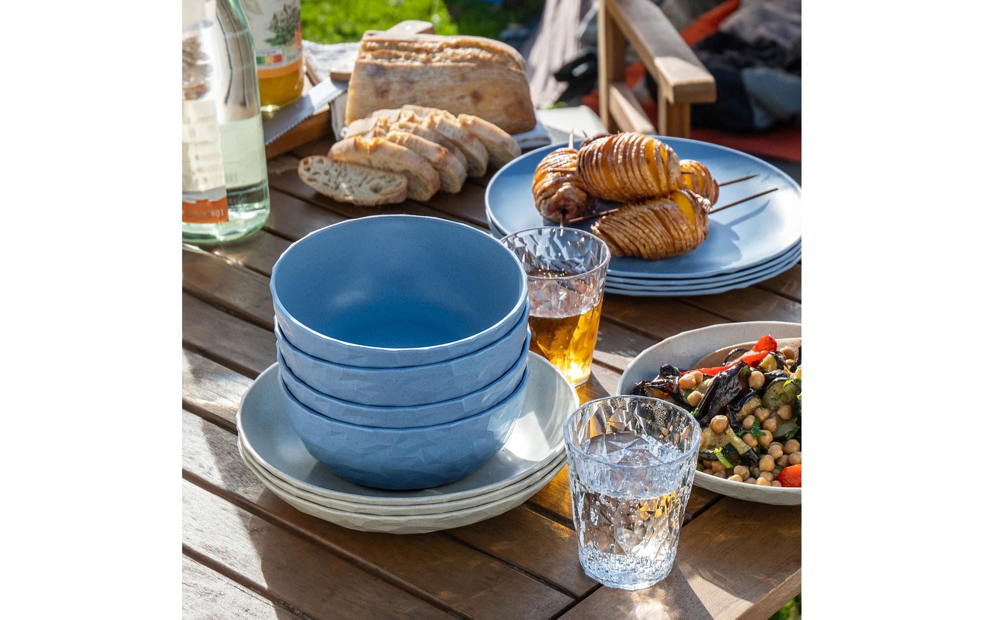 Koziol Schüssel CLUB BOWL – 700 ml, Ø 16,2 cm, Kunststoff (biozirkulär), Blau, spülmaschinenfest