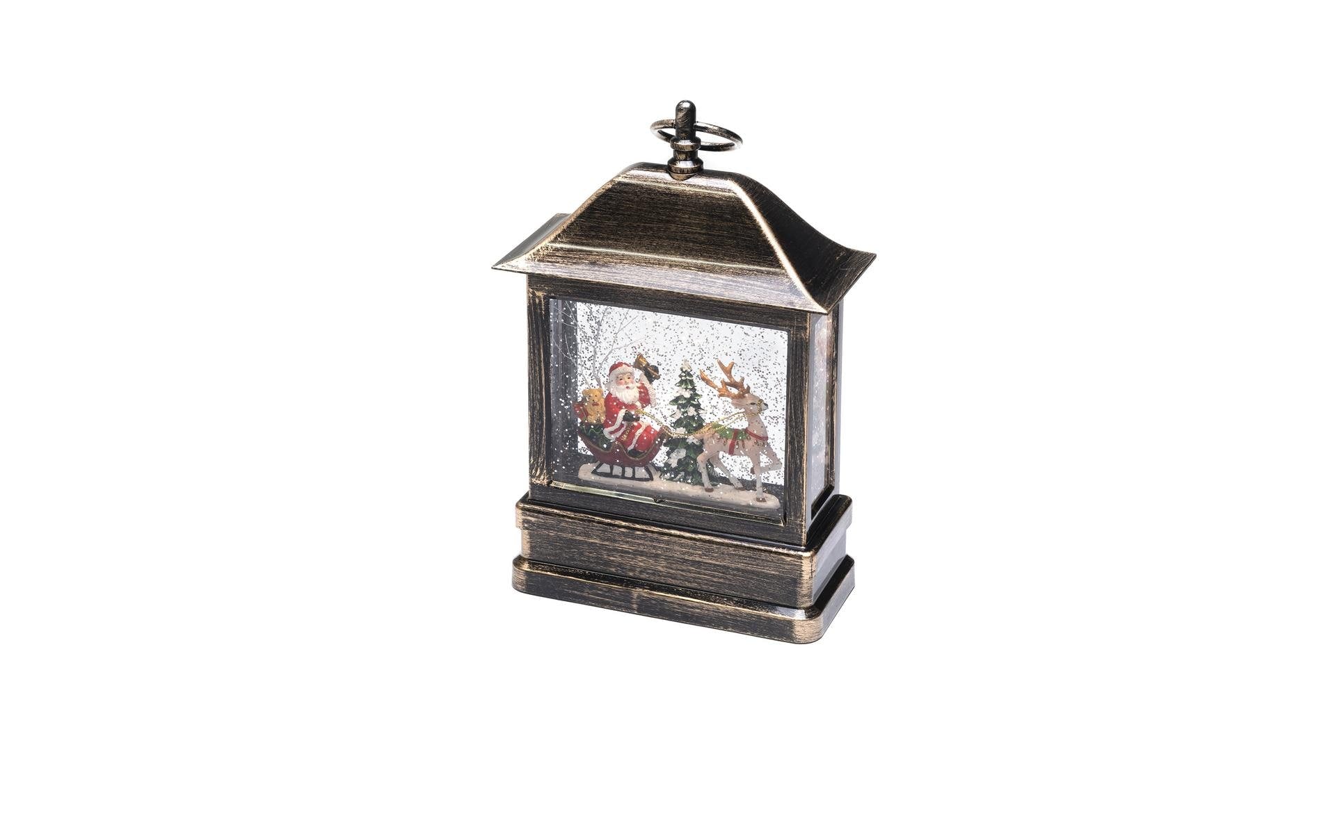 Konstsmide Wasserlaterne 4351-000 – 17,5 × 8,5 × 25 cm, 124 lm, 3000 K, IP54, braun, Akku/Timer