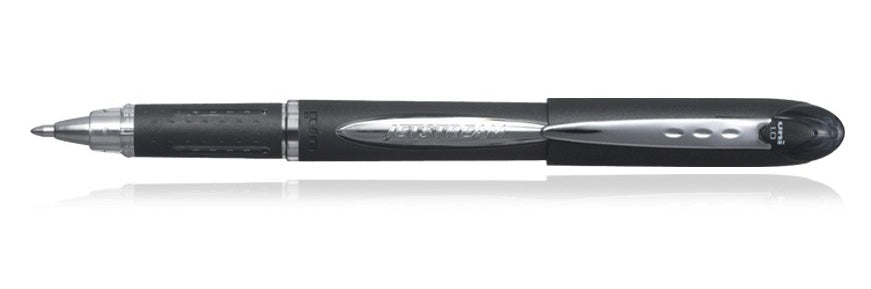 Uni-Ball Jetstream – Tintenroller, wasserfest, mit Kappe, 0,45 mm, schwarz