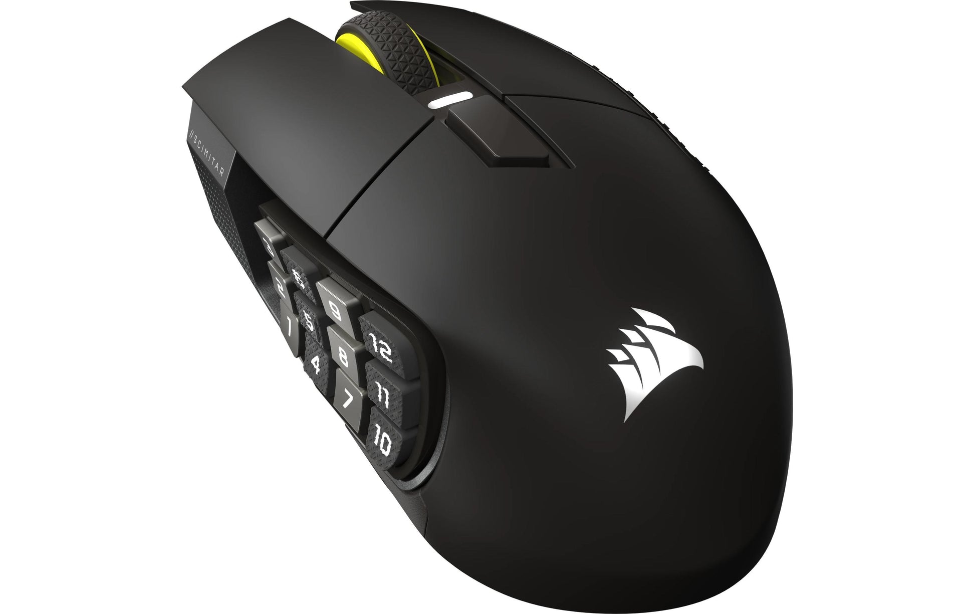 Corsair SCIMITAR ELITE WIRELESS SE Gaming-Maus – kabellos, 16 Tasten, für Rechtshänder, Daumentaste, schwarz