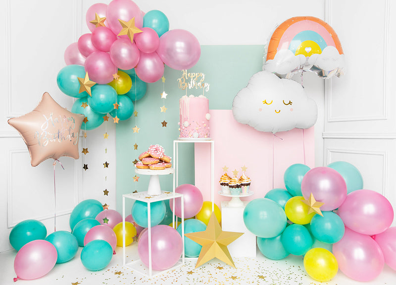 PartyDeco Party-Piekser Happy Birthday – Gold – 22,5 cm – Papier – 1 Stk