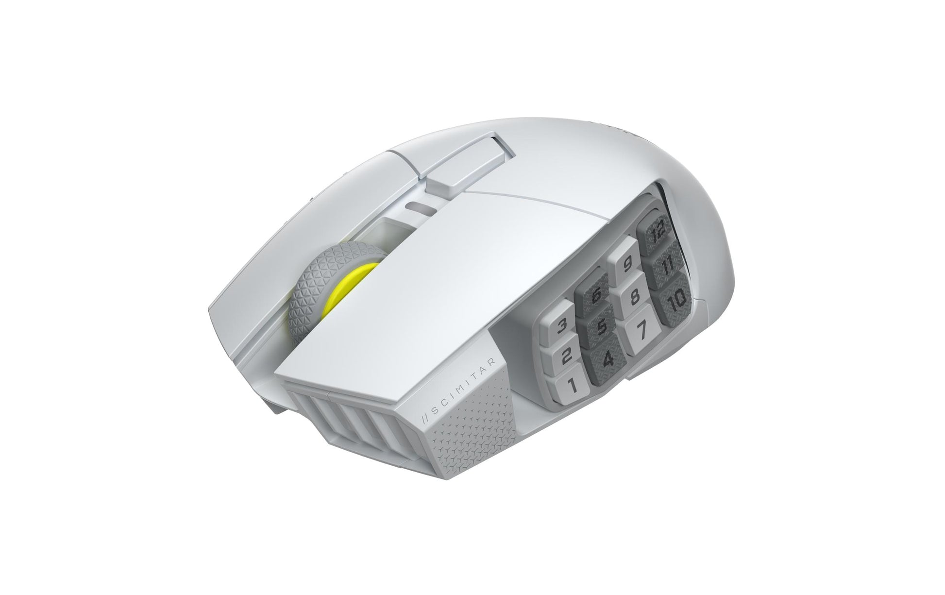 Corsair SCIMITAR ELITE WIRELESS SE Gaming-Maus – kabellos, für Rechtshänder, programmierbare Tasten, weiss