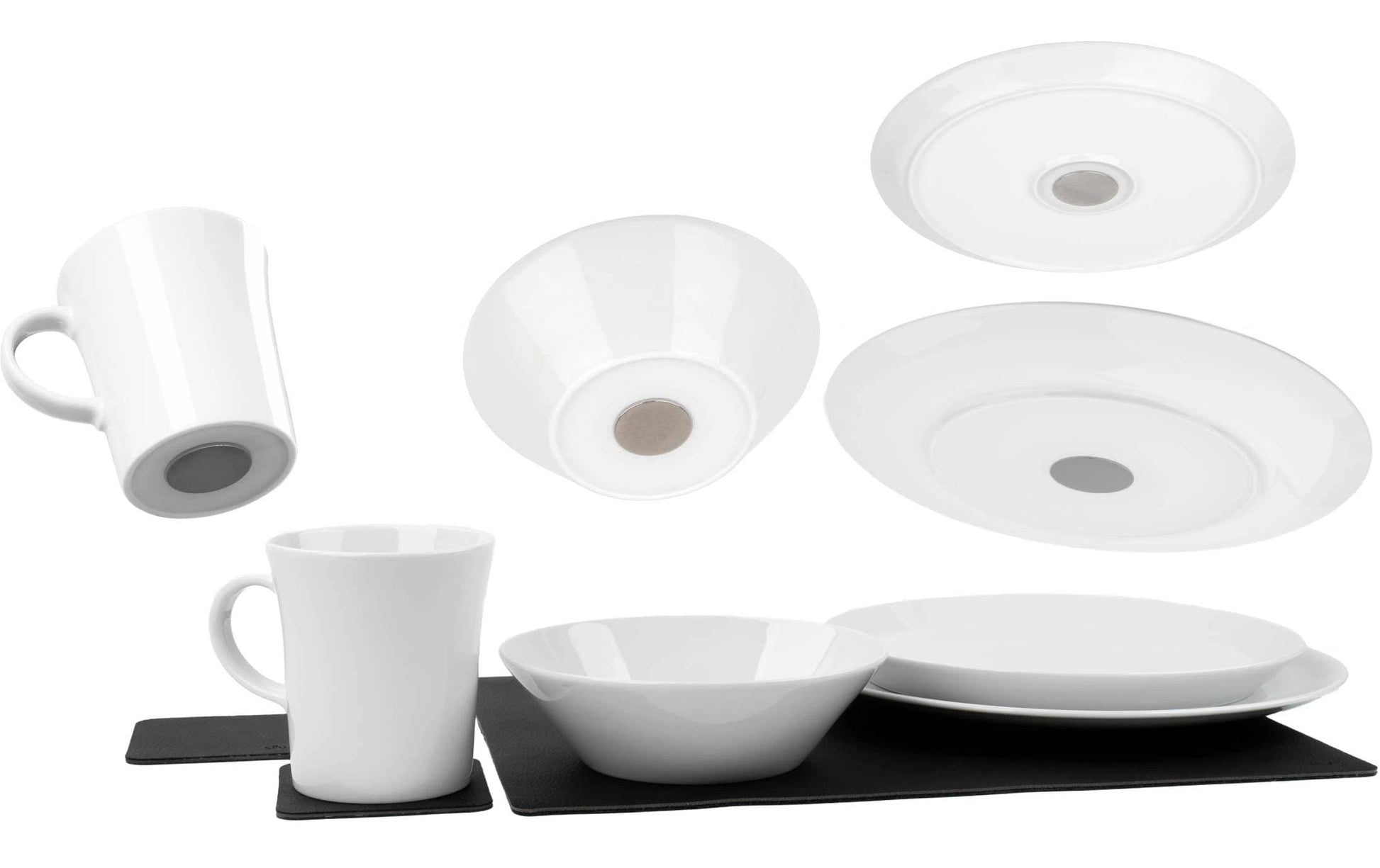 Silwy Geschirrset Classic – Porzellan, Weiss