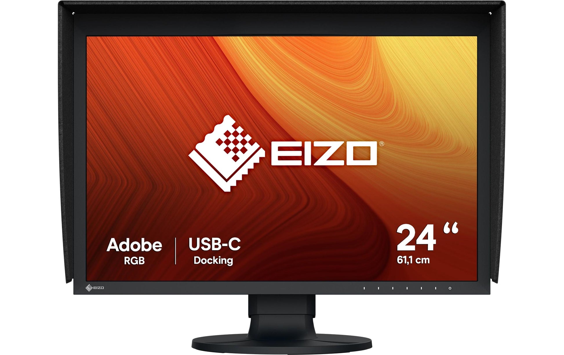 EIZO ColorEdge CG2400S Swiss Edition – Monitor, 24", IPS, 60 Hz, 400 cd/m², USB-C, KVM, Schwarz
