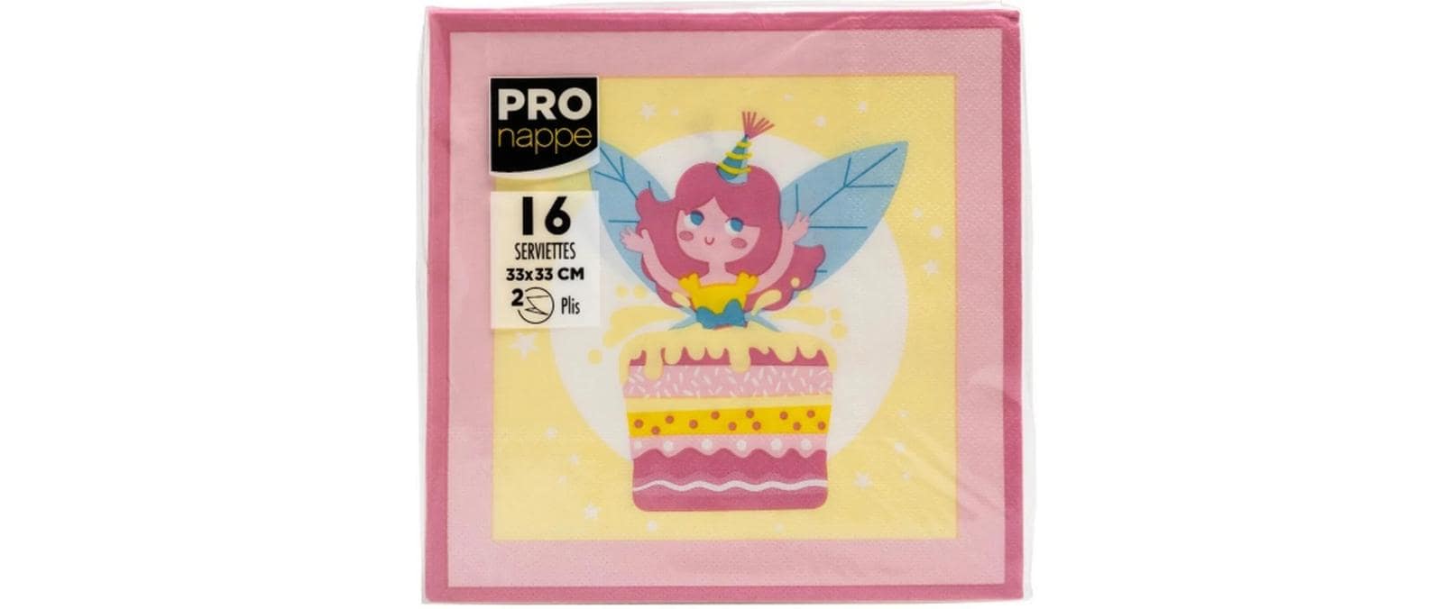 PRONAPPE Servietten Fee – mehrfarbig – 33 × 33 cm, 3-lagig – 16 Stück