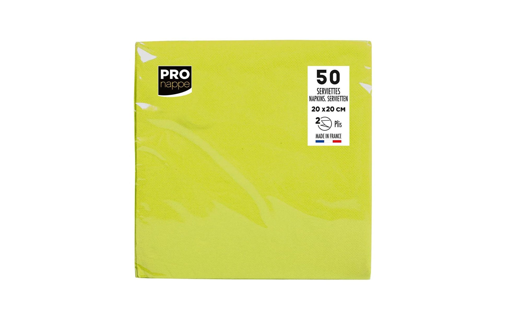 PRONAPPE Servietten – grün – 20 × 20 cm, Papier, 2-lagig – 50 Stück