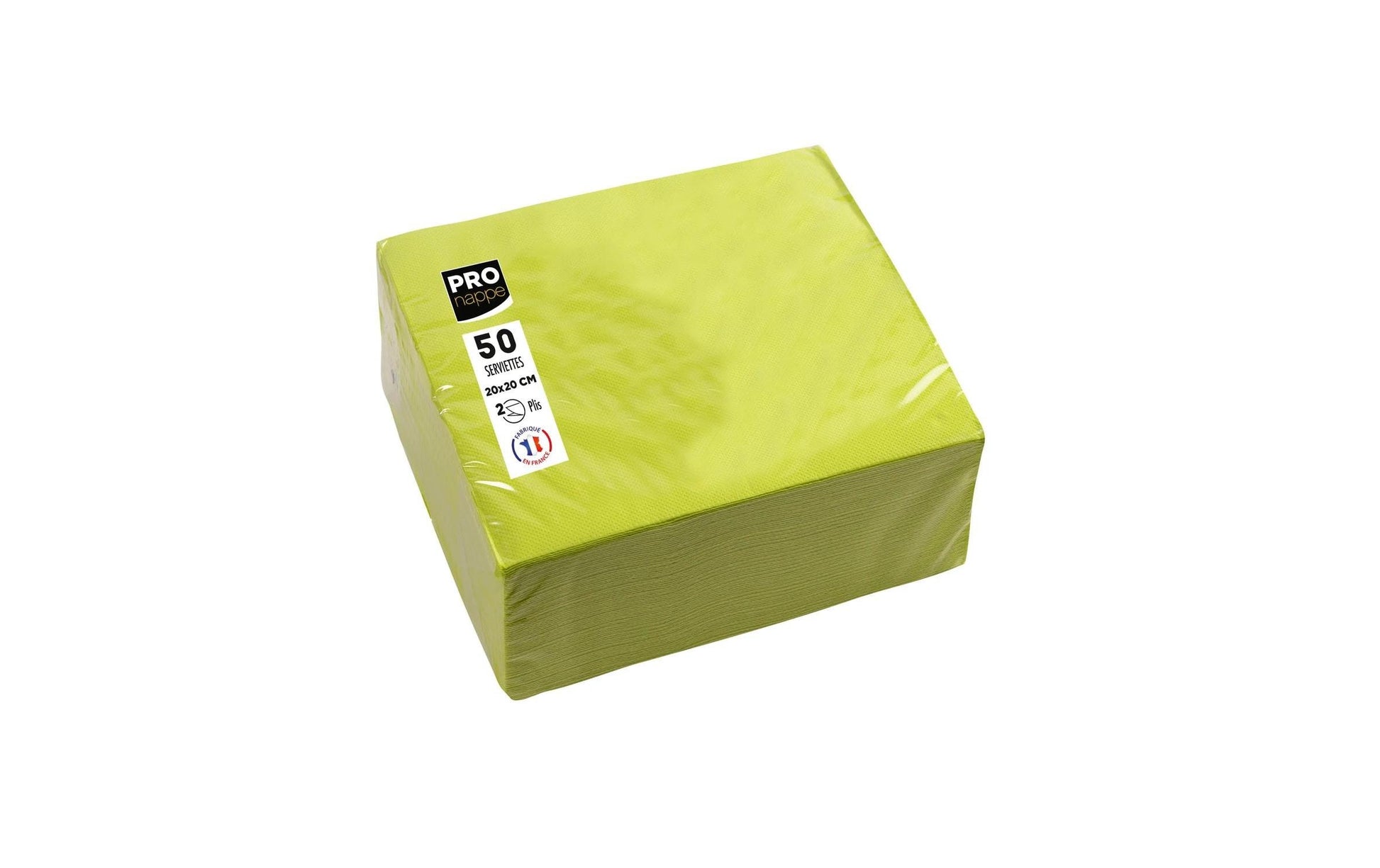 PRONAPPE Servietten – grün – 20 × 20 cm, Papier, 2-lagig – 50 Stück