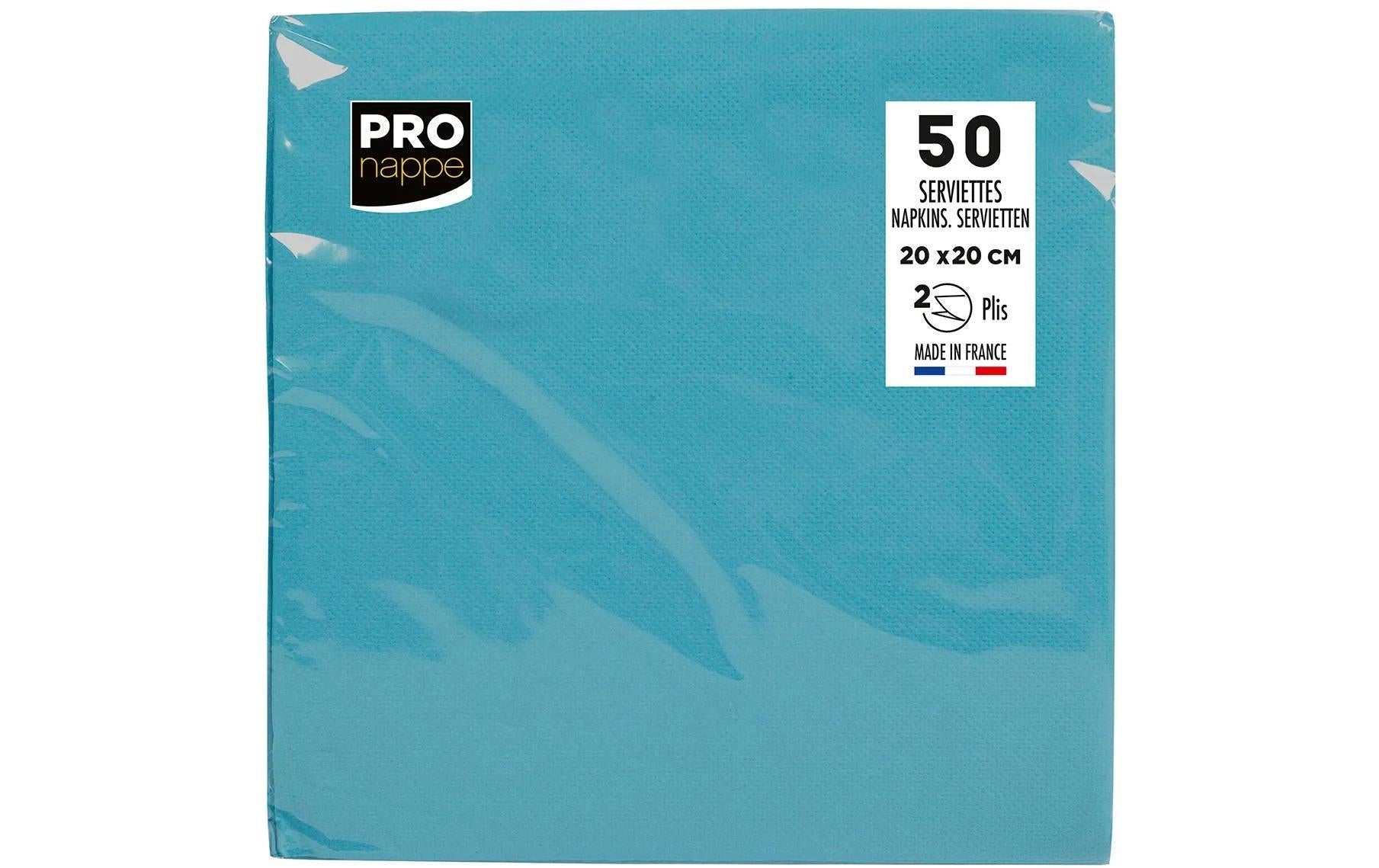 PRONAPPE Cocktailservietten, 20 × 20 cm, türkis – FSC – 50 Stk.