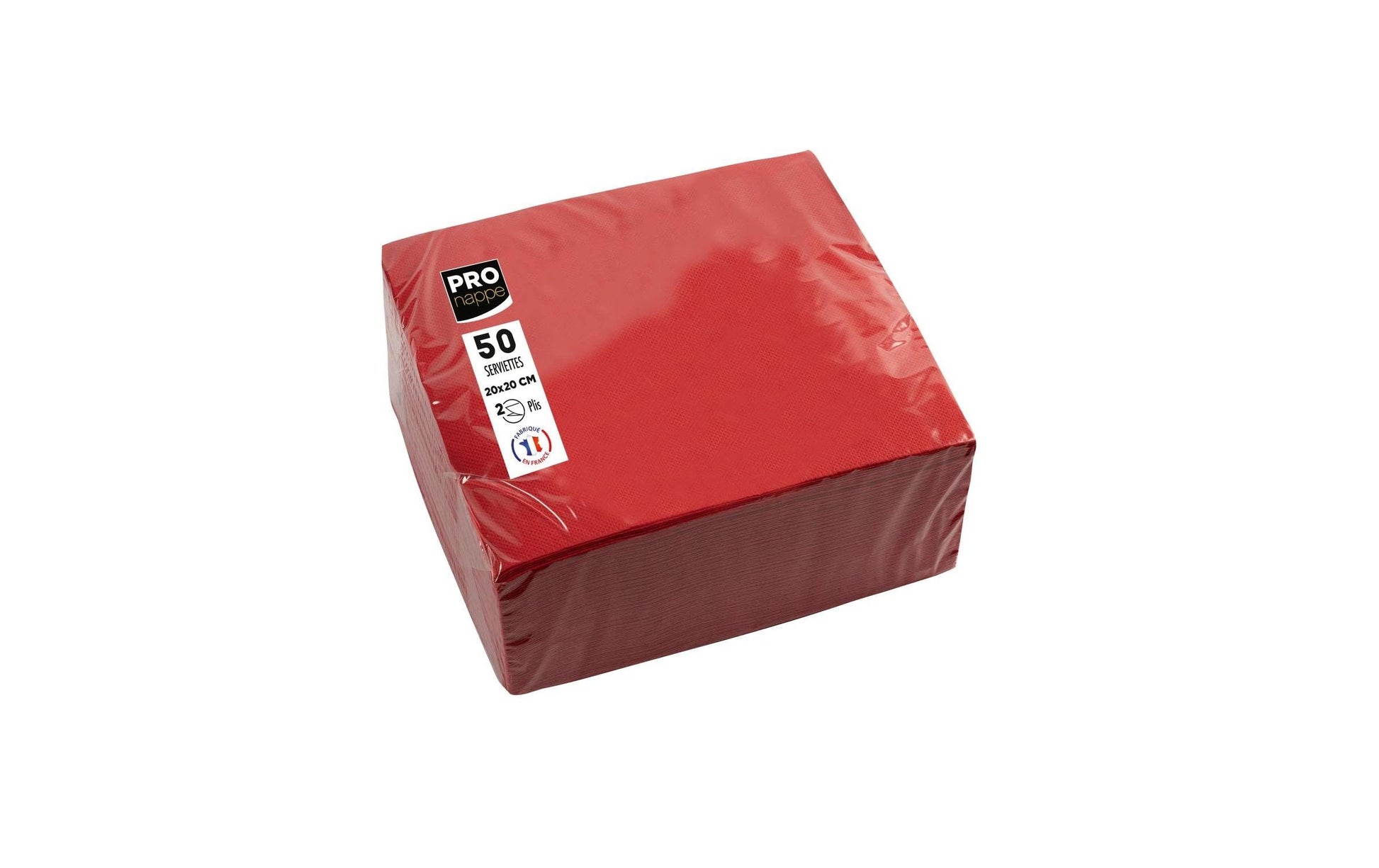 PRONAPPE Cocktail-Servietten – Rot – 20 × 20 cm, 2-lagig – 50 Stück