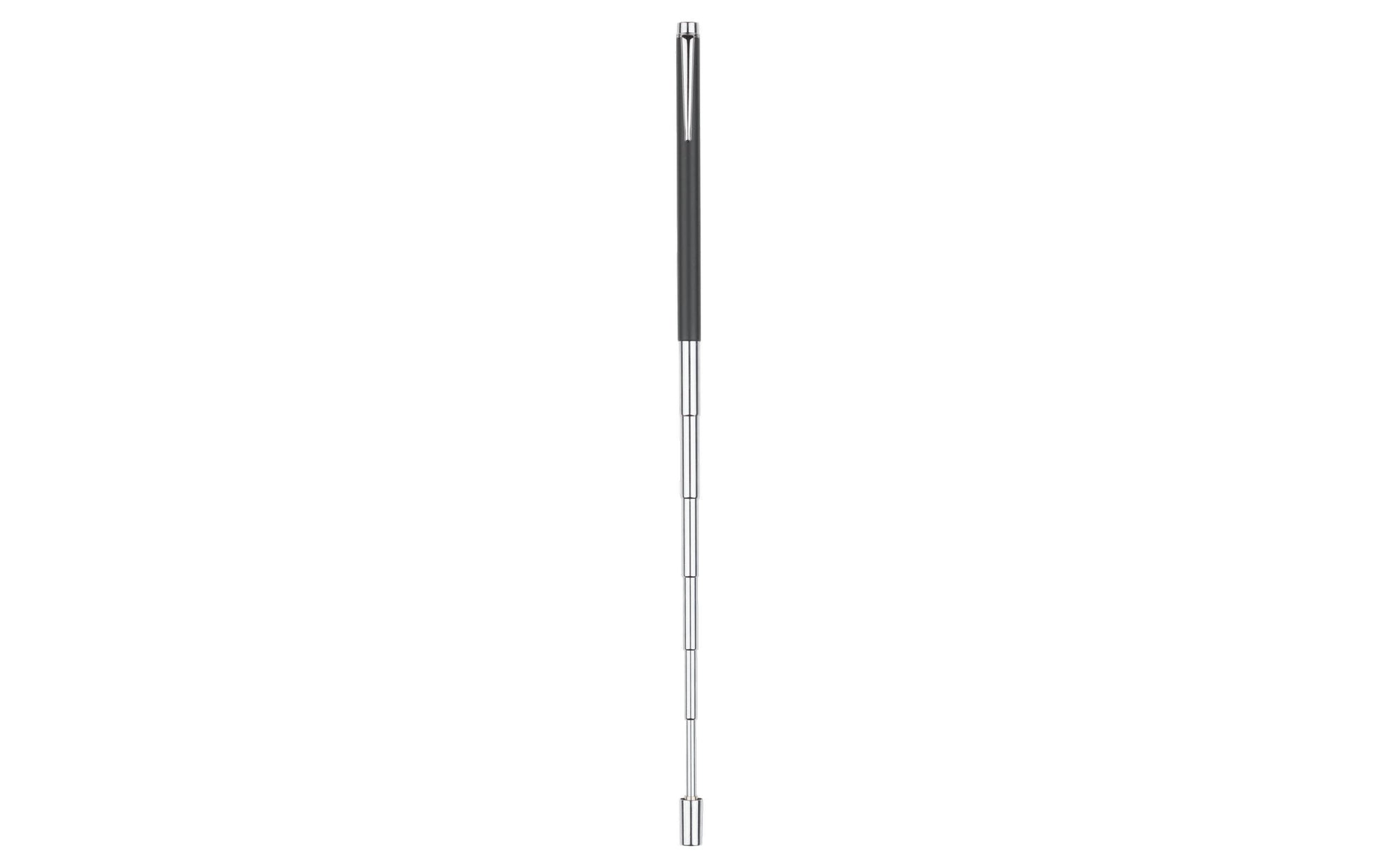 Nobo Teleskopzeigestab – 13–62,5 cm, schwarz/silber, mit Kugelschreiber