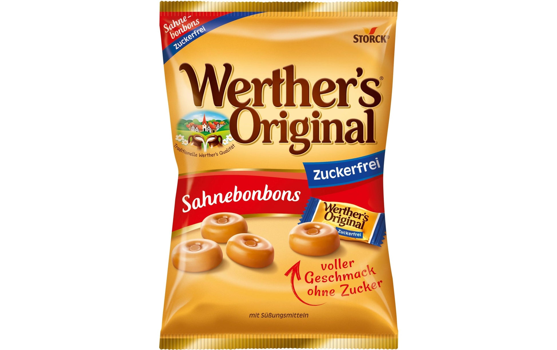 STORCK Werthers Original Zuckerfreie Lutschbonbons – 70 g