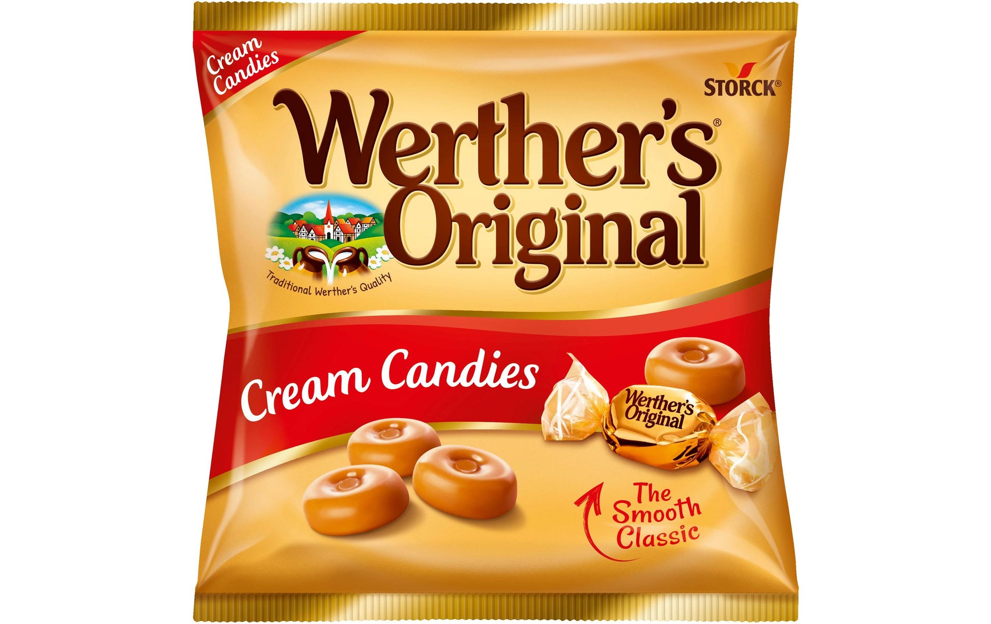 STORCK Werthers Original Lutschbonbons – Creme – 150 g