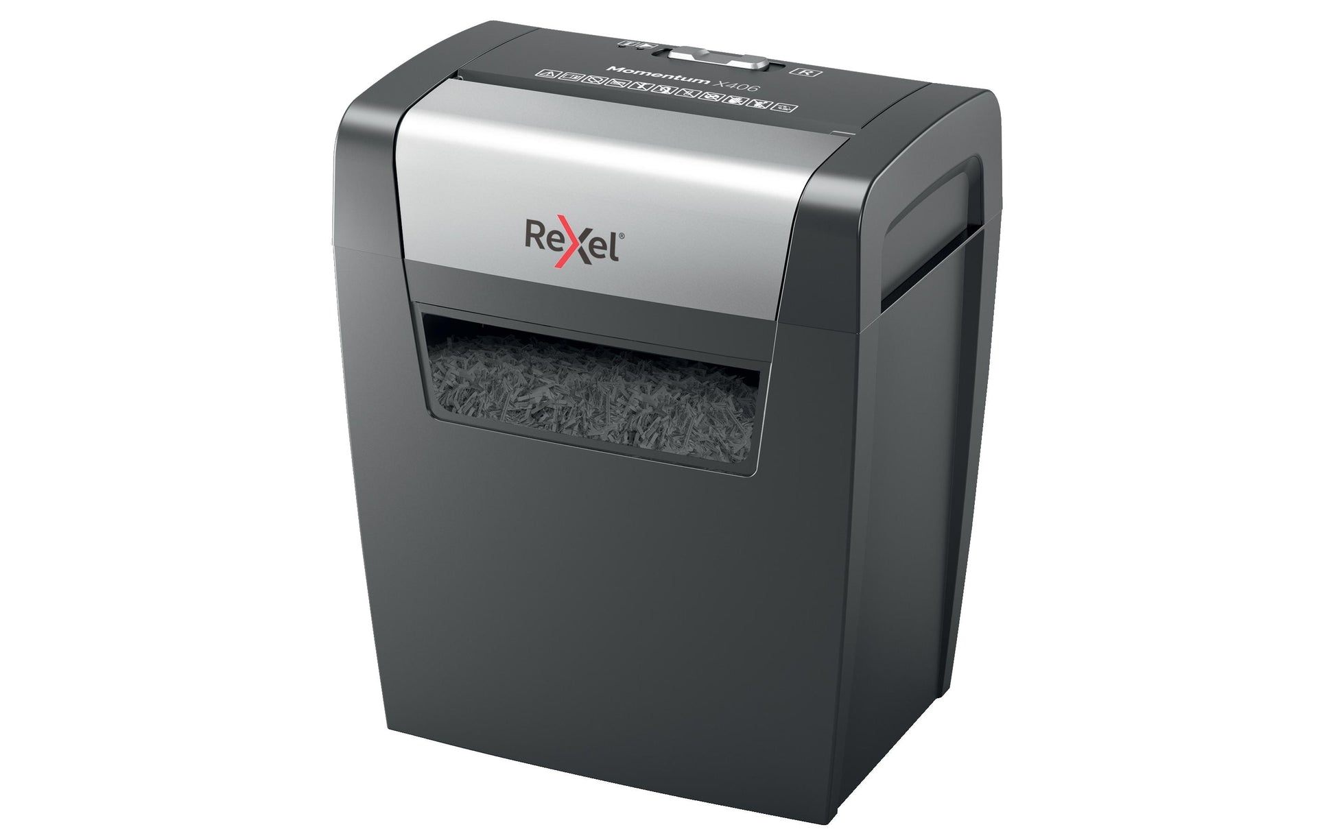 Rexel Momentum X406 – Aktenvernichter, DIN P-4, Partikelschnitt 4 × 28 mm, 6 Blatt, 15 l, A4