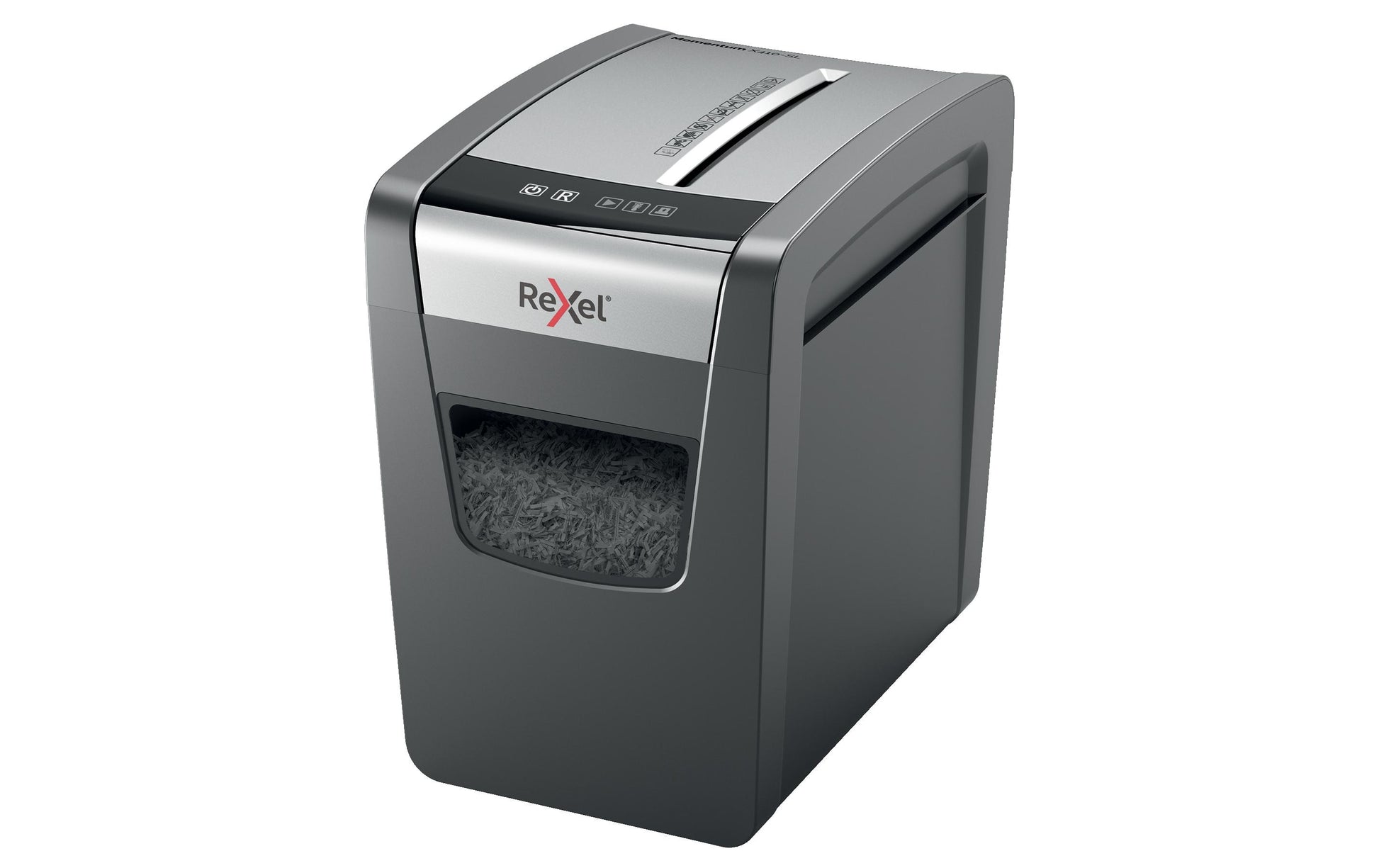 Rexel Momentum X410-SL – Aktenvernichter, DIN P-4, Partikelschnitt 4 × 28 mm, 10 Blatt, 23 l, A4