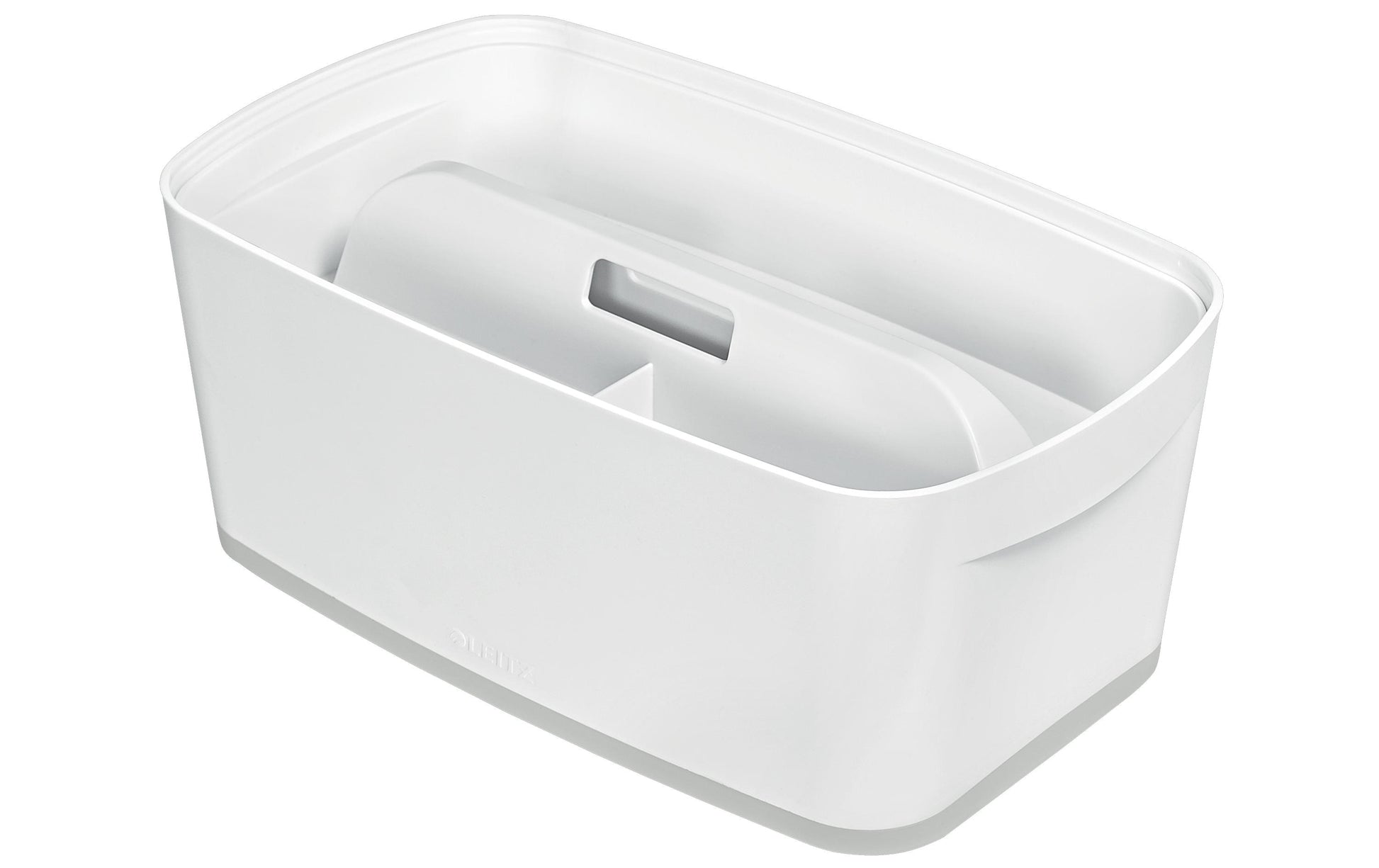 Leitz Aufbewahrungsbox MyBox – Kunststoff, weiss/grau, 31,8 × 12,8 × 19,1 cm – 1er-Pack