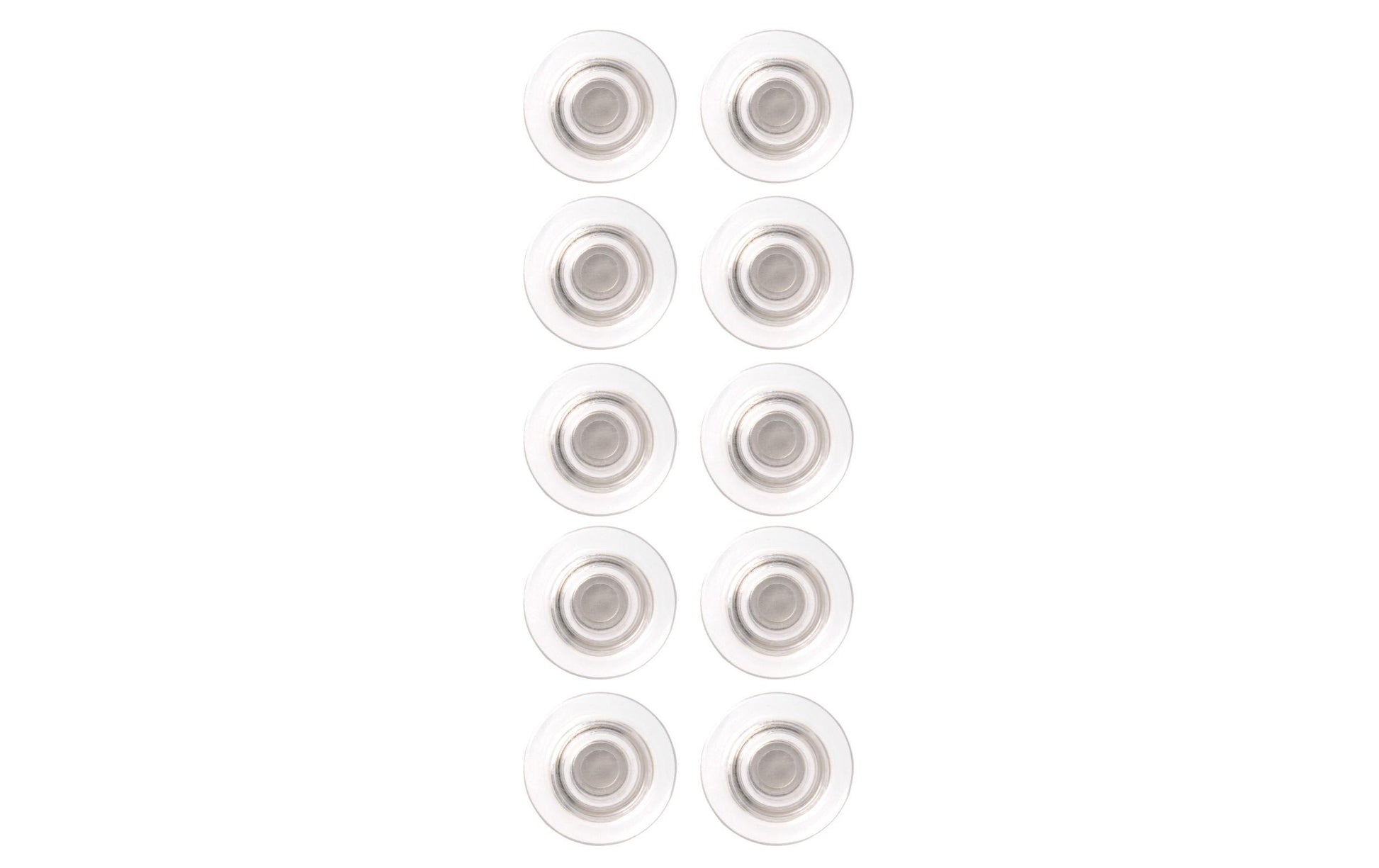 Nobo Magnet, Ø 32 mm × H 9 mm, Haftkraft 2 kg, Transparent – 10-teilig – für Whiteboards