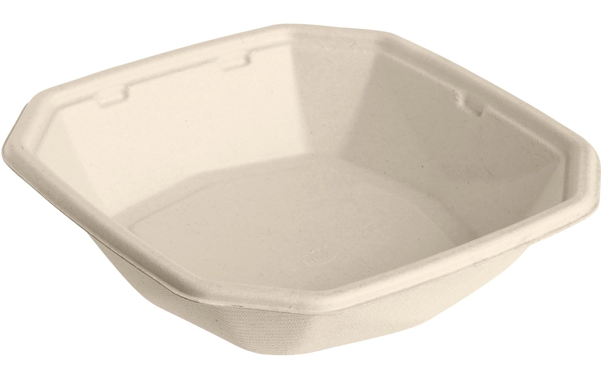 Duni Take-away-Box Octabagasse, Bagasse (Zuckerrohr) – 650 ml 183 × 183 × 165 mm – kompostierbar – 50 Stk.