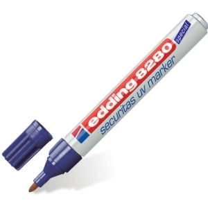 Edding Non-Permanent Marker UV Marker 8280 – Rundspitze 1,5-3 mm – Transparent – Unter UV-Licht sichtbar