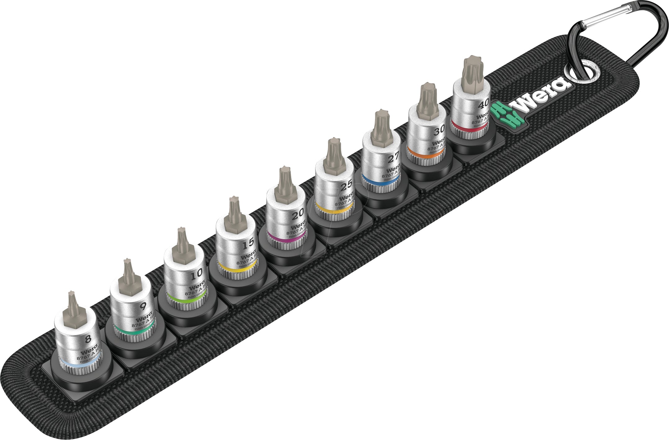 Wera Zyklop – Stecknuss-Satz 1/4", für TORX, 8/9/10 mm …, 9-teilig, Box – 05003882001