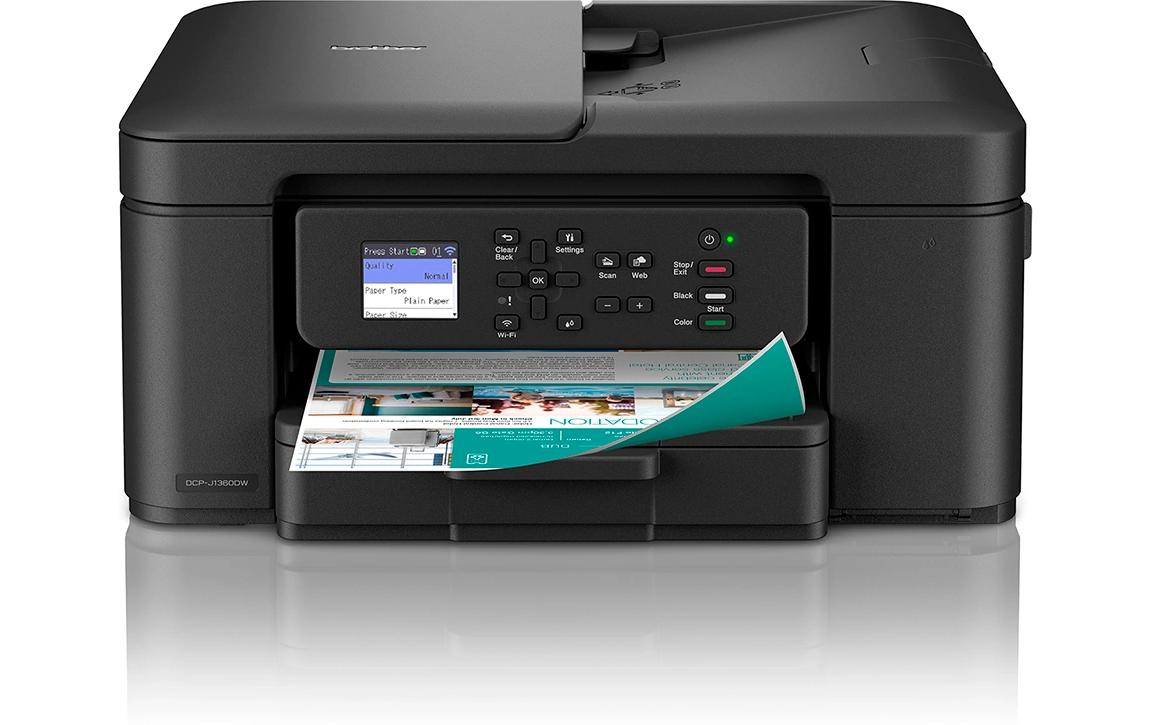 Brother DCP-J1360DW – Farbiges Tintenstrahl-MFP, 3-in-1 – WLAN – Duplex, ADF – 16 ppm S/W, 16 ppm Farbe