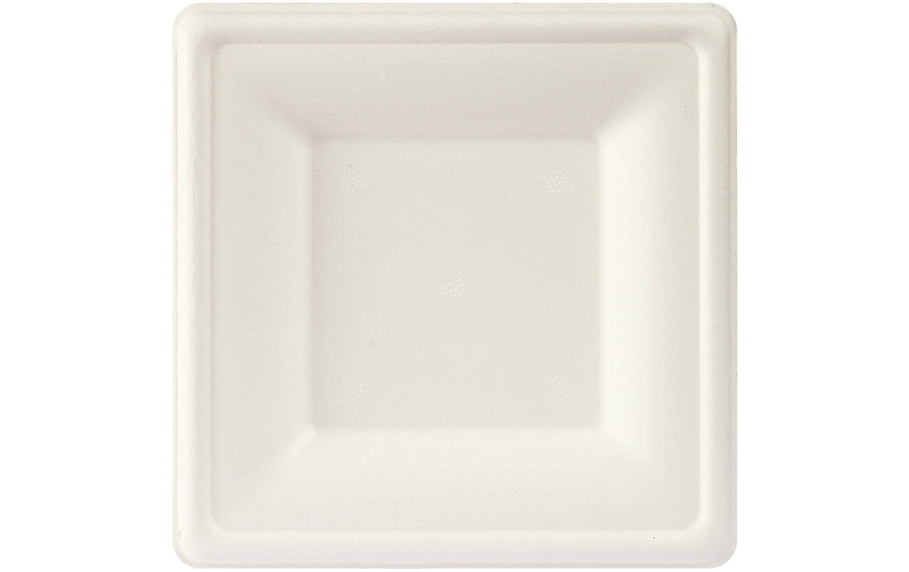 Duni Teller, Bagasse (Zuckerrohr) quadratisch – 16 × 16 cm – weiss