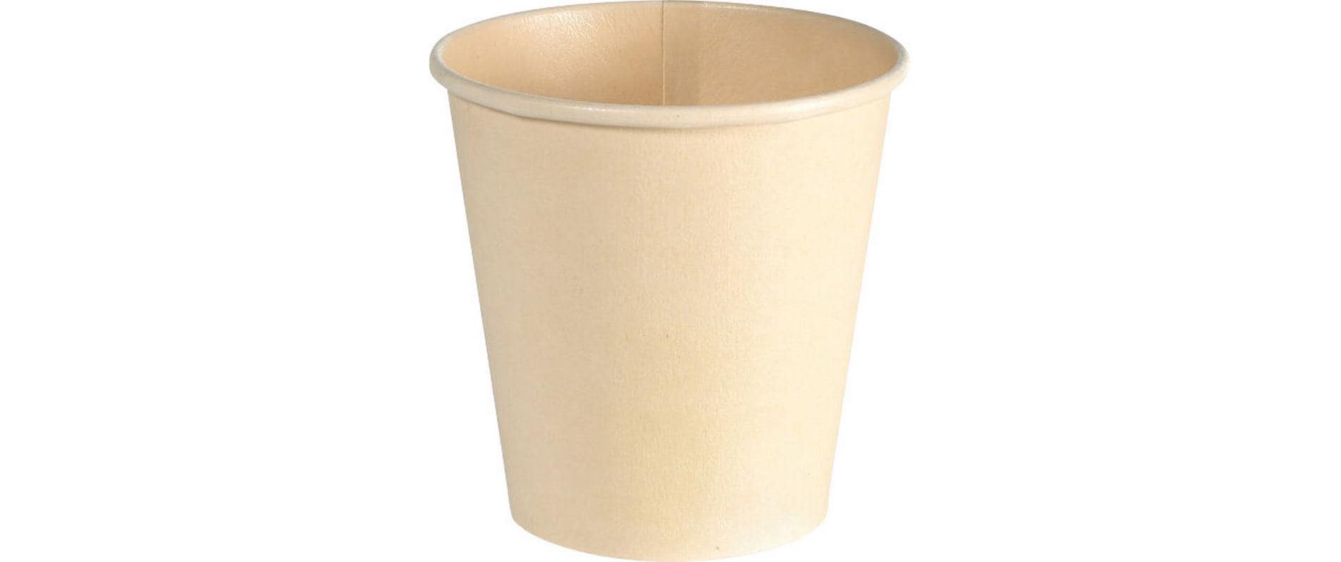 Duni Trinkbecher Bagasse (PLA-beschichtet) – 1,8 dl, beige, 50 Stück