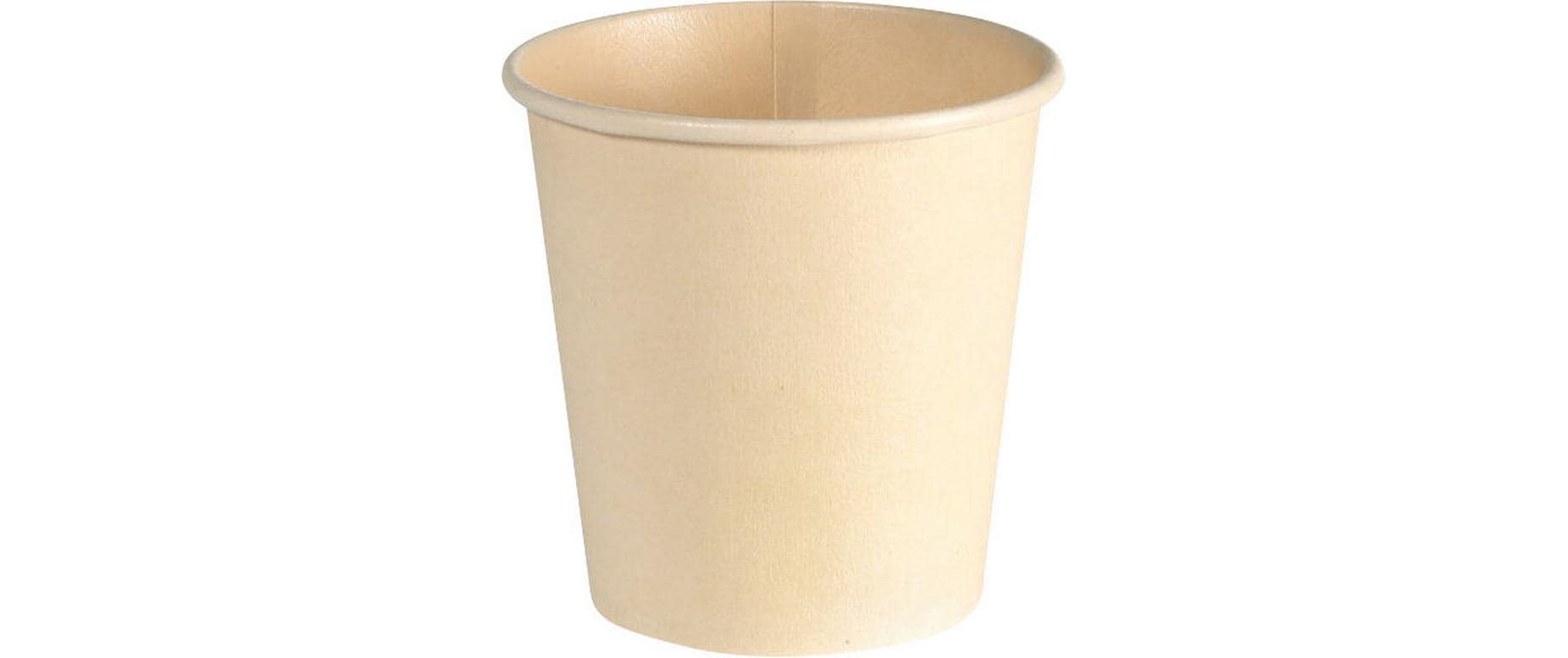 Duni Trinkbecher Bagasse (PLA-beschichtet) – 1,2 dl, beige, 50 Stück