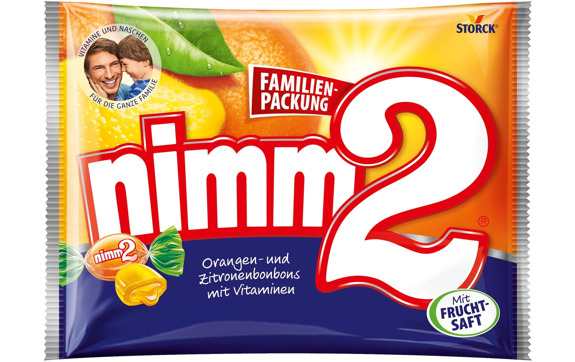 STORCK Nimm2 Classic Lutschbonbons – Fruchtmix, glutenfrei – 429 g