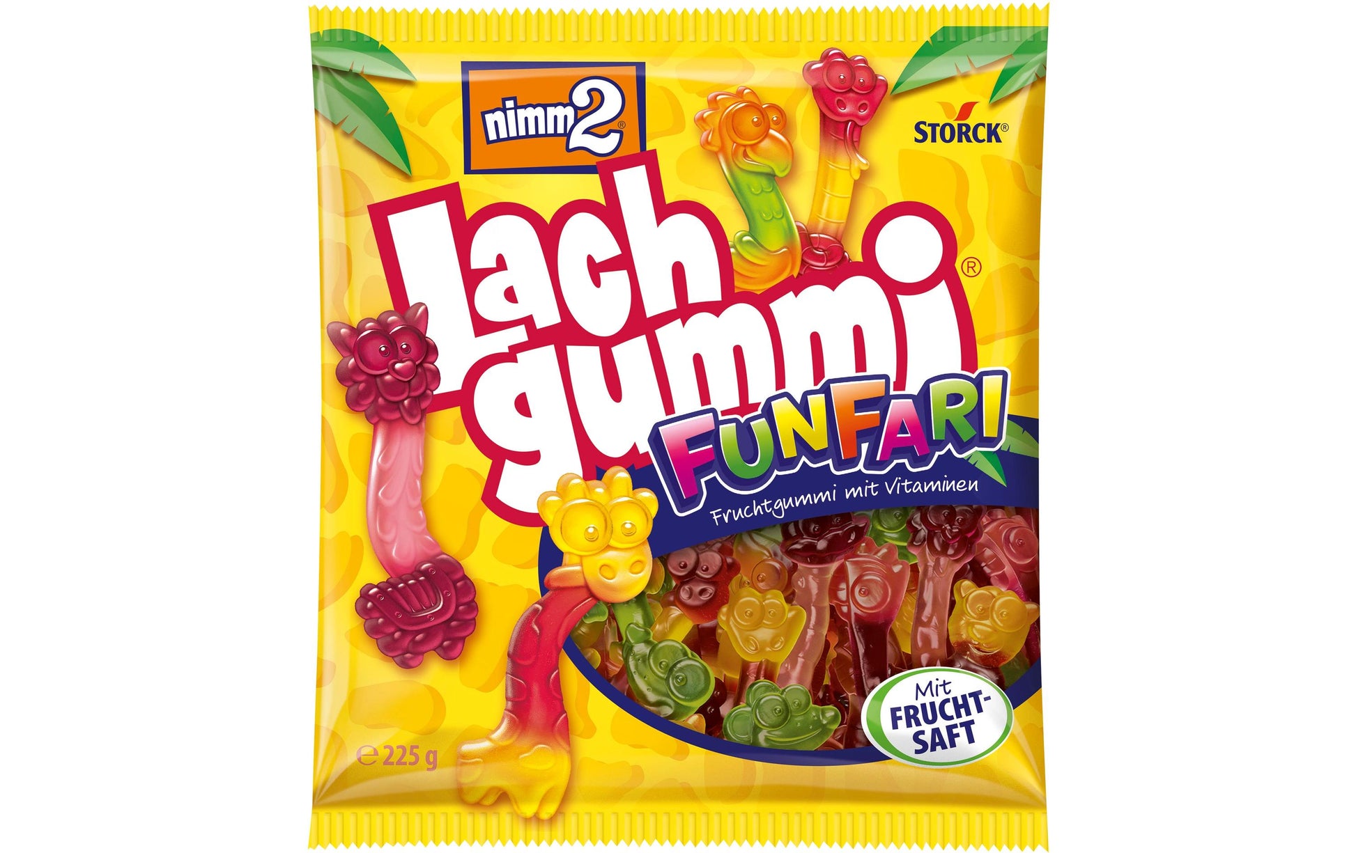 STORCK Nimm2 Lachgummi – FunFari, glutenfrei – 225 g