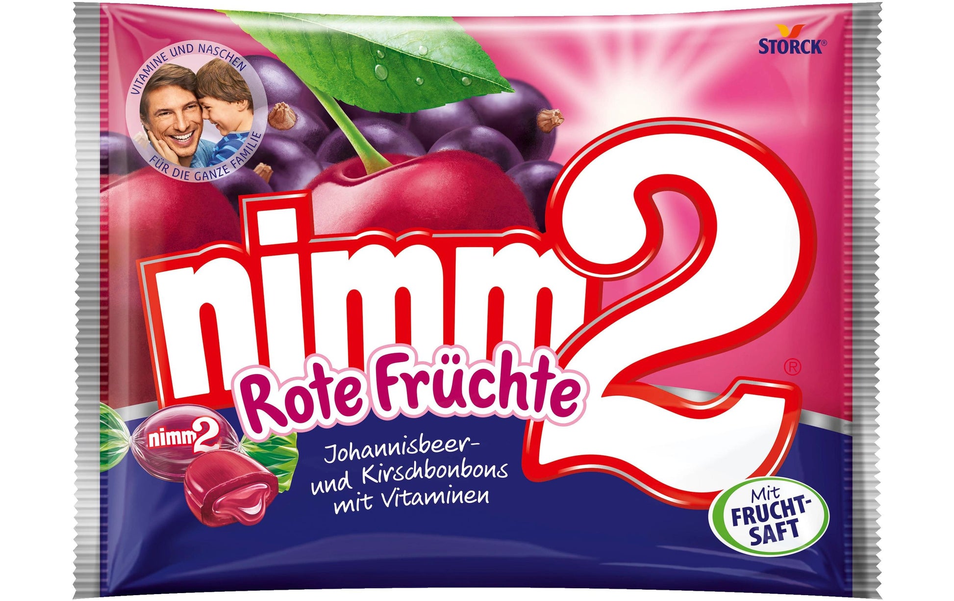STORCK Nimm2 Lutschbonbons – Rote Früchte, glutenfrei – 429 g