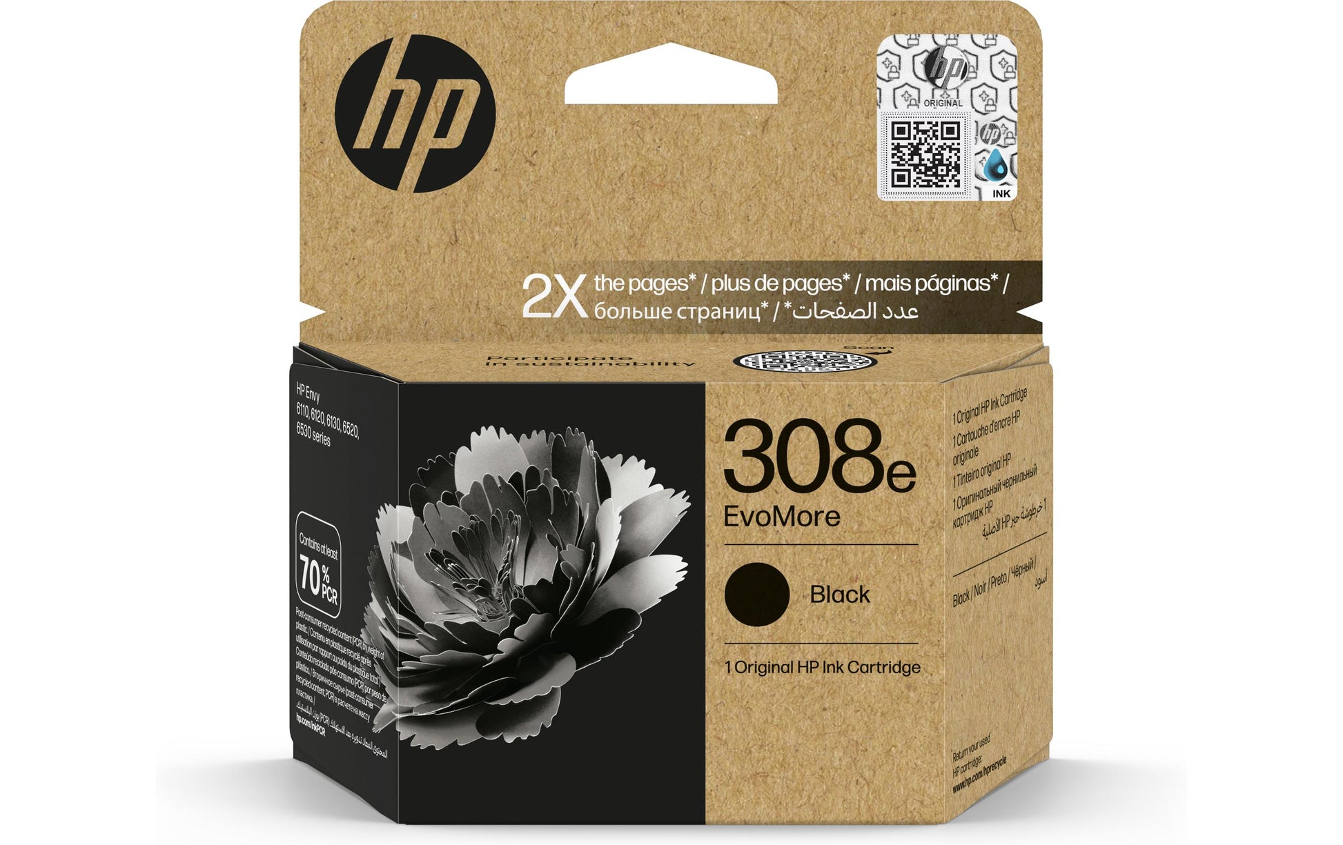 HP Tintenpatrone 308E (EVOMORE), Schwarz, Original