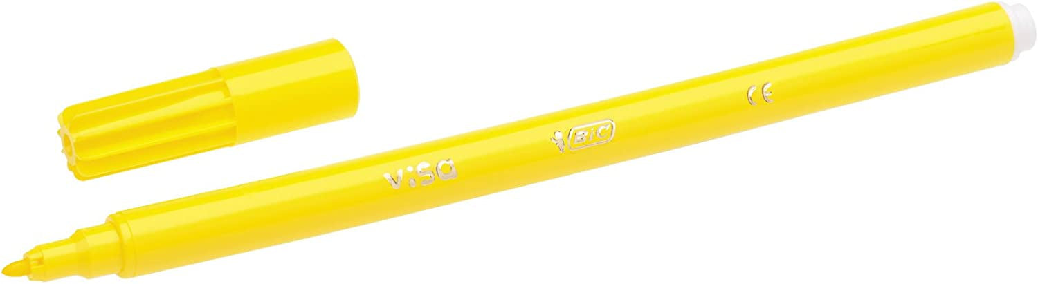 BIC KIDS Filzstifte – Feine Spitze, 0,9–2 mm, Auswaschbar, 9 Farben, 120er Set