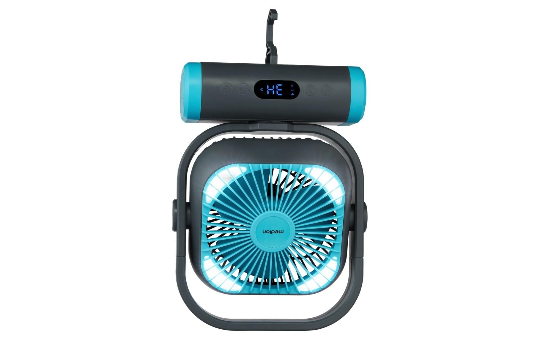 MEDION USB-Ventilator MD 12065 – 5 Stufen, Oszillation, mit Fernbedienung, Timer, Akku, 20 W, 48,0 dB