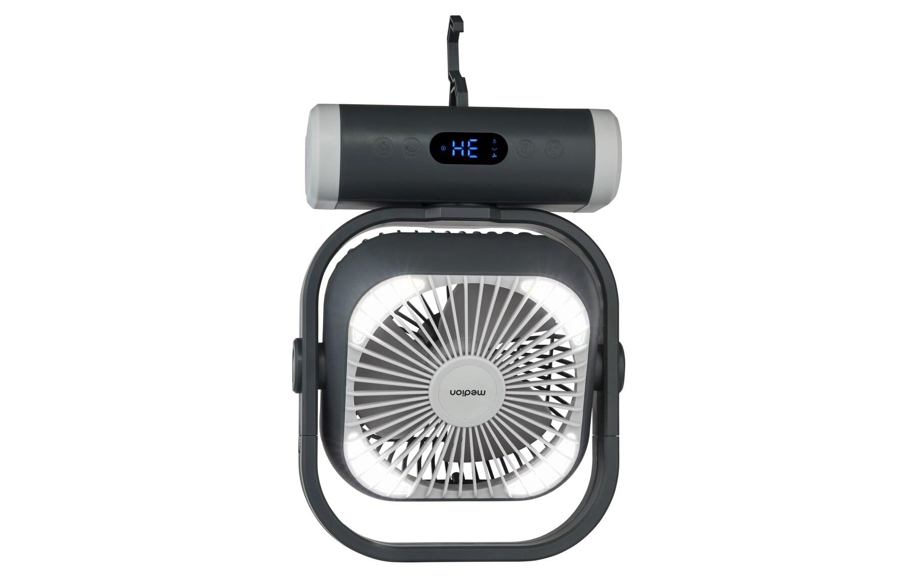 MEDION USB-Tischventilator MD 12065 – 15 cm, 5 Stufen, 20 W, 48 dB(A), Grau