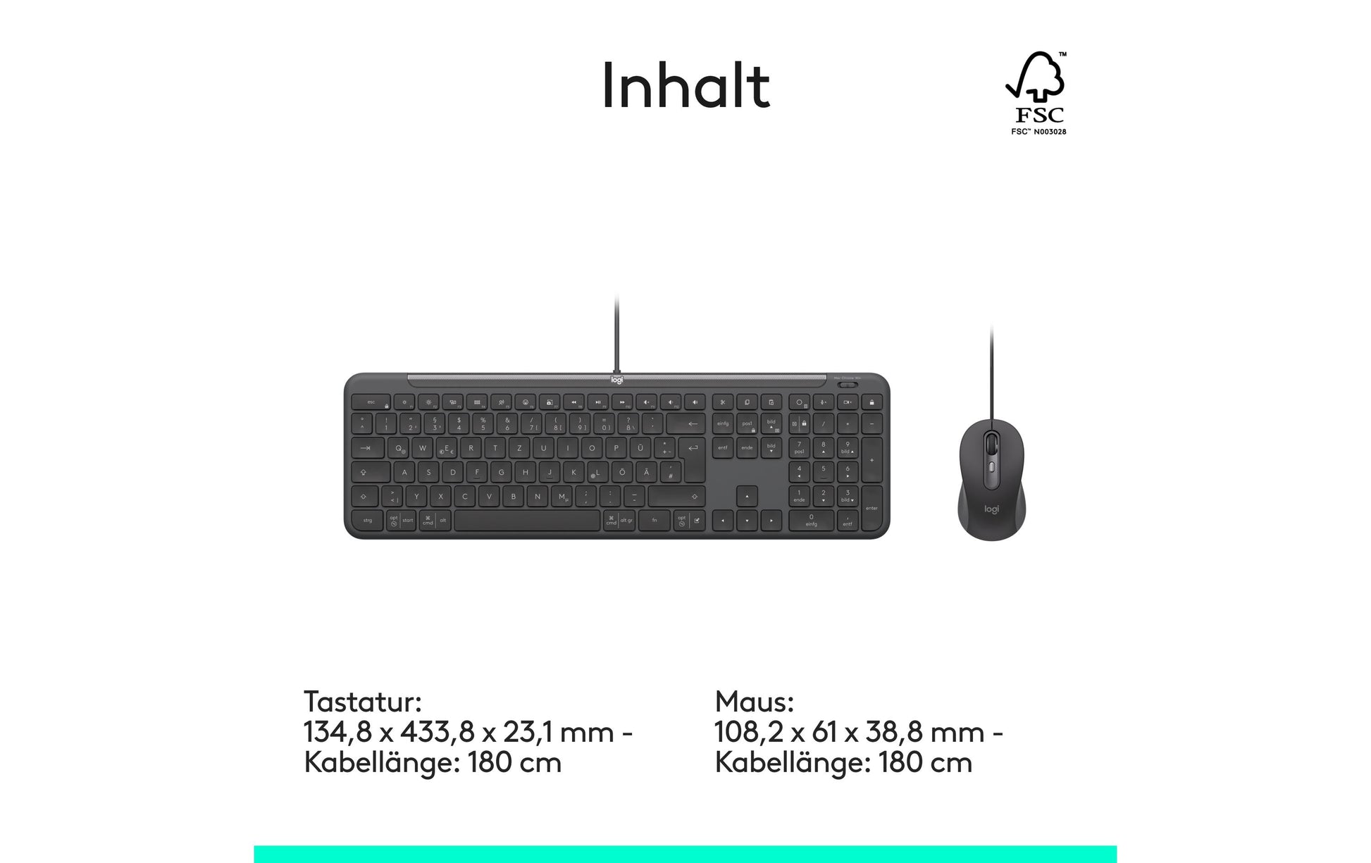 Logitech MK620 für Business – Tastatur-Maus-Set – kabelgebunden – QWERTZ (CH) – Graphit