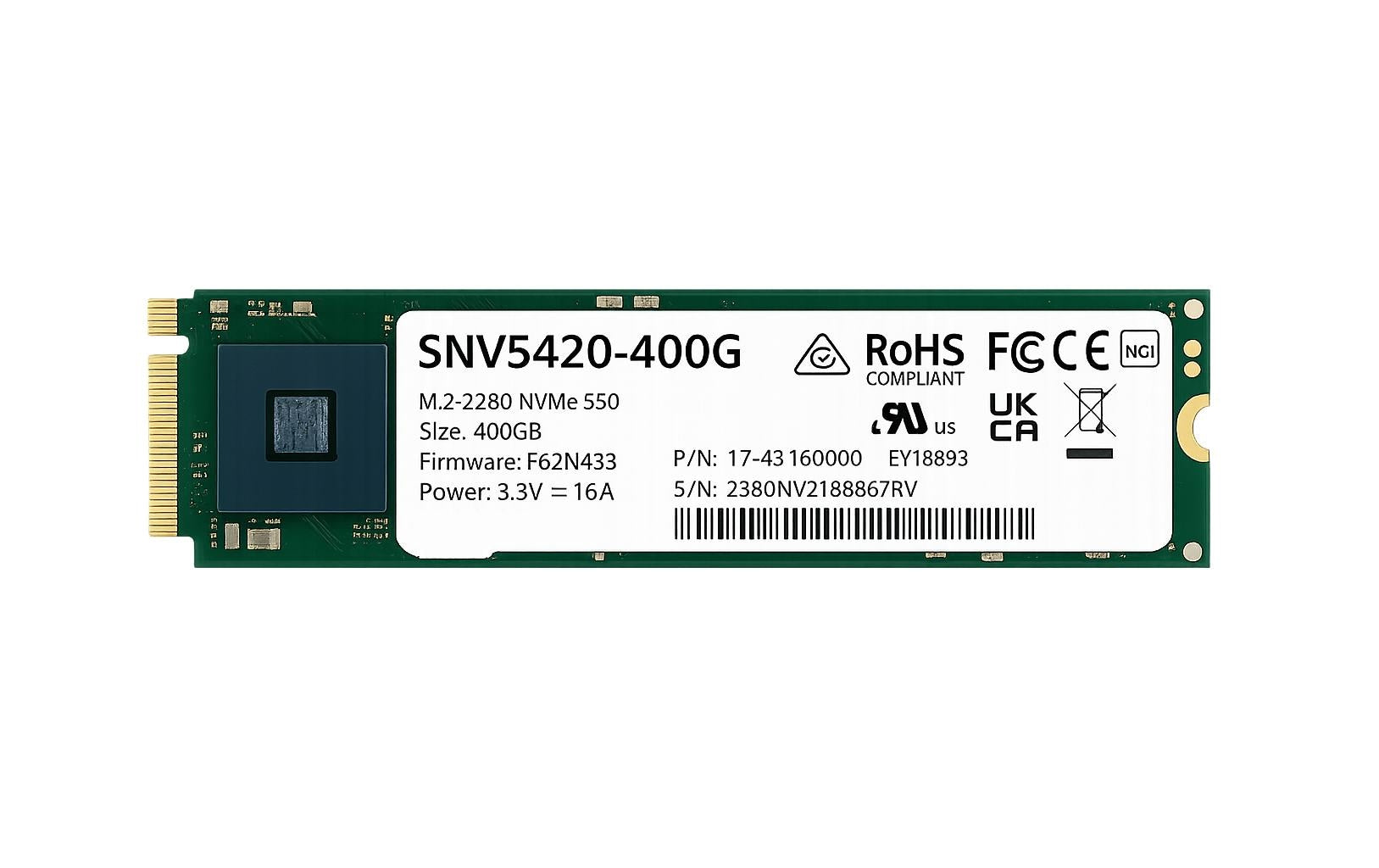 Synology SNV5420-400G M.2 NVMe SSD 400 GB