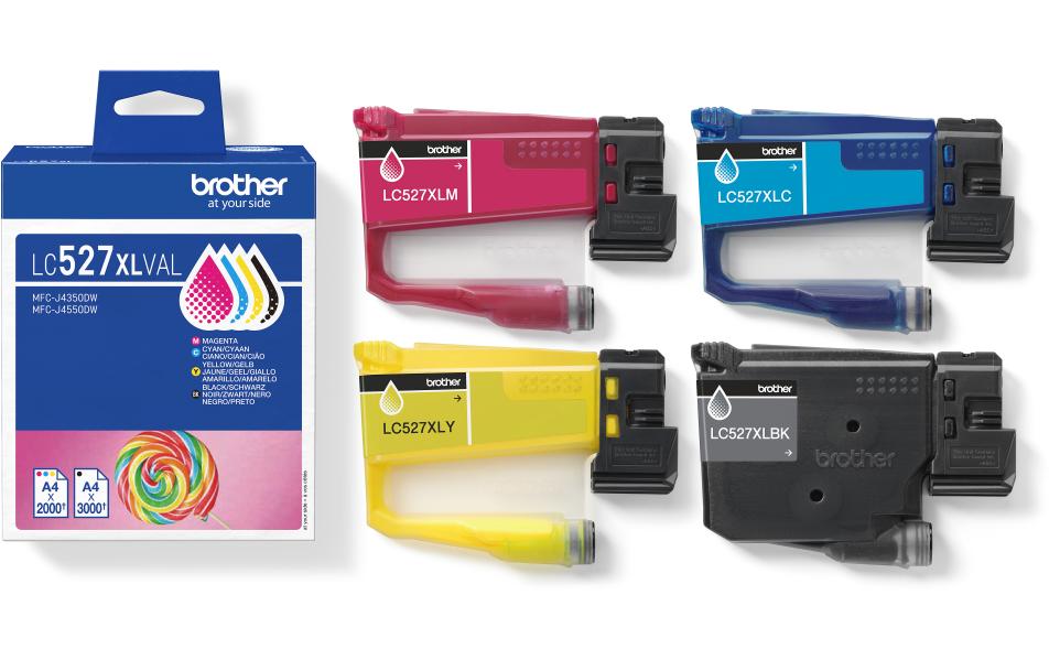 Brother Value Pack – LC527XLVAL, XL-Ausbeute, CMYK