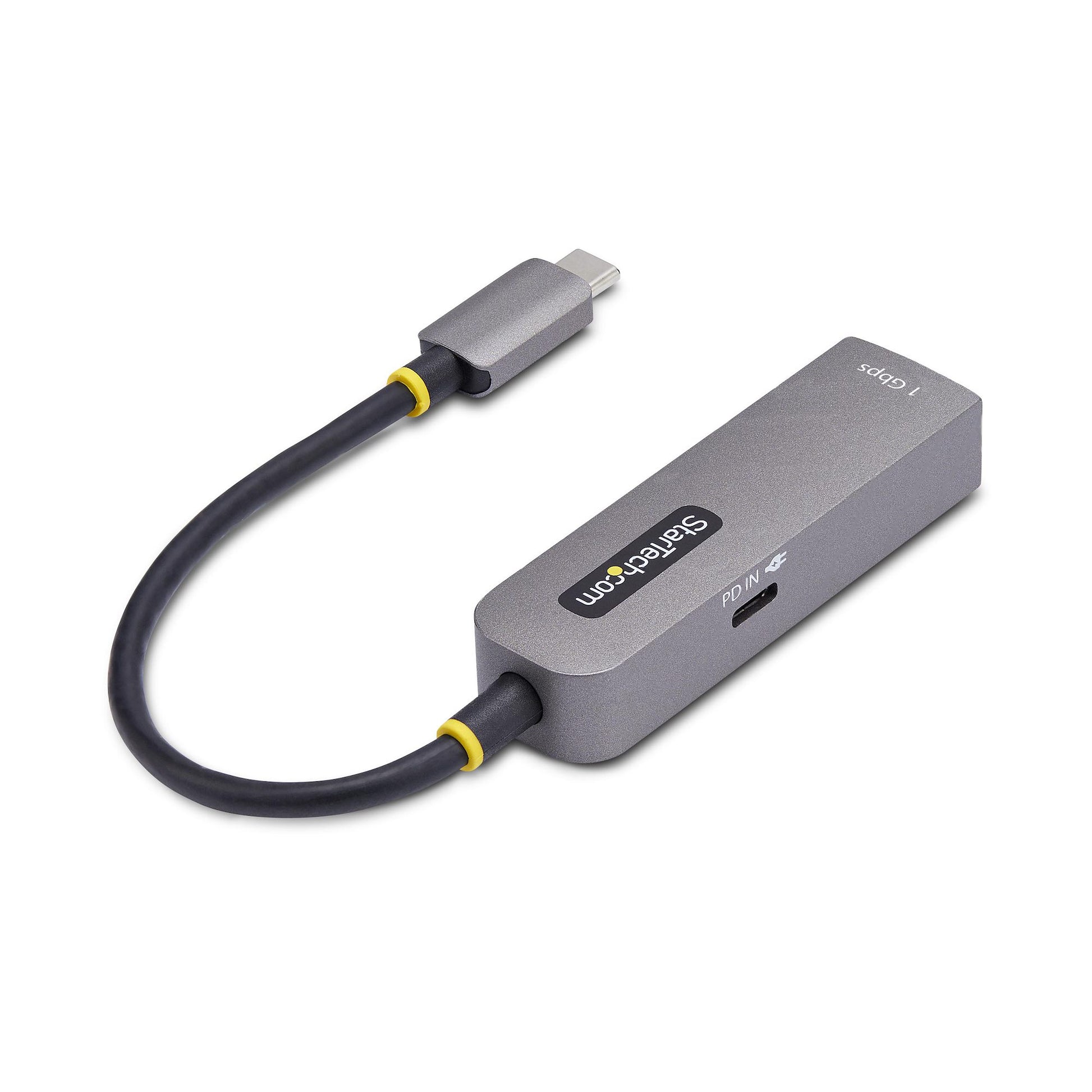 StarTech.com Netzwerkadapter USB-C zu RJ-45 – 1 Gbit/s, USB 3.2 Gen 1 (5 Gbit/s), 0,15 m – Grau