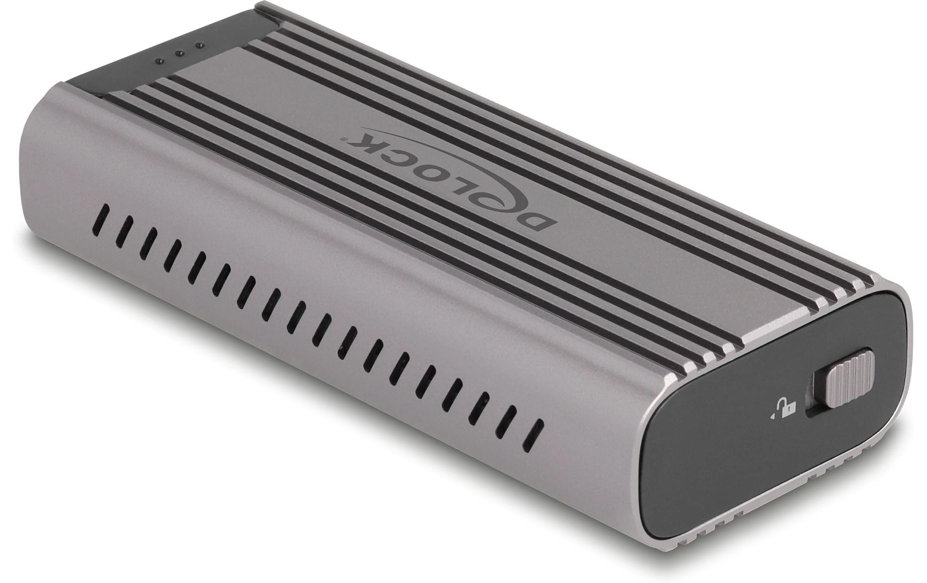 DeLOCK M.2 NVMe SSD-Gehäuse – 1-Bay M.2, USB4 40 Gbit/s, Thunderbolt 4, für M.2 NVMe (PCIe)