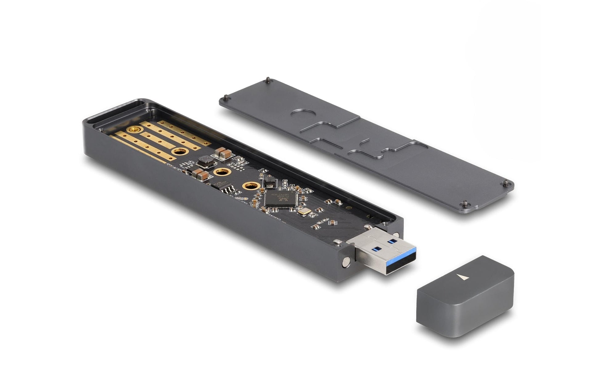 DeLOCK M.2 NVMe SSD-Gehäuse – 1-Bay SSD-Gehäuse – USB 3.2 Gen 2 10 Gbit/s, für M.2 NVMe SSD
